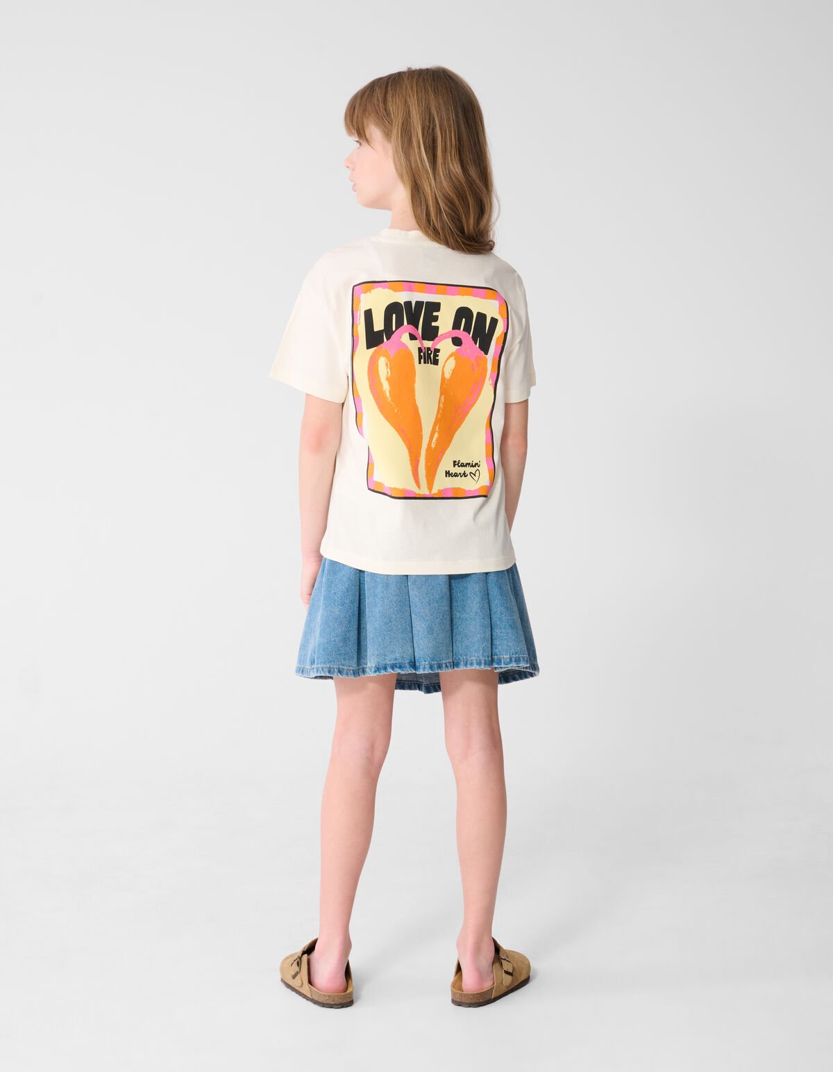 Flammenkunst T-Shirt Gebrochen Wei&szlig; SHOEBY GIRLS