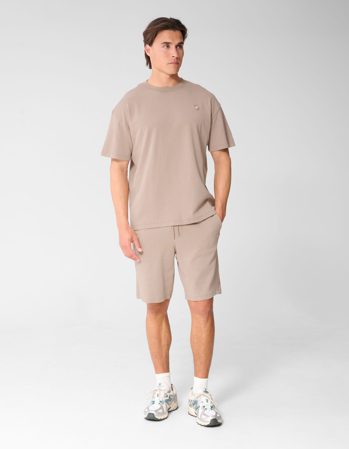 Gebraucht Gl&auml;nzend Kurz Taupe SHOEBY MEN