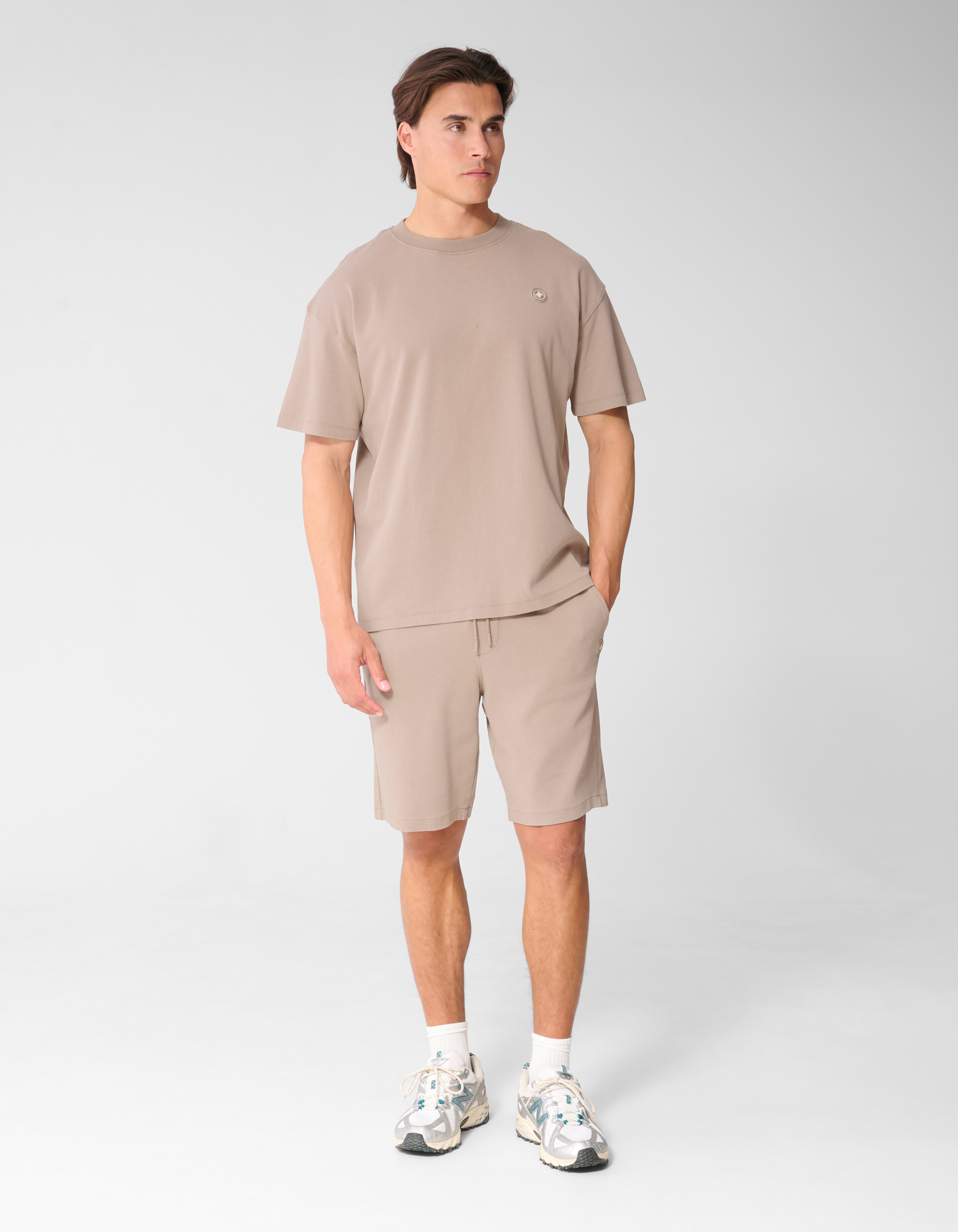 Gebraucht Gl&auml;nzend Kurz Taupe SHOEBY MEN