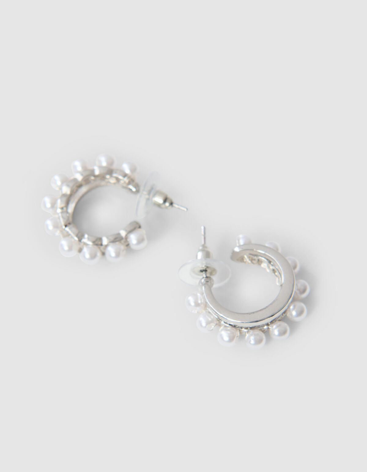 Pearl Hoop Oorbellen Zilver SHOEBY ACCESSOIRES