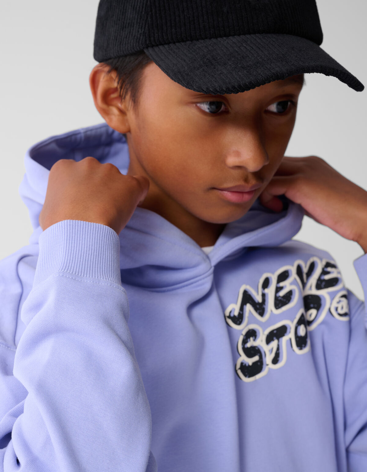 Good Mood Atrwork Hoodie Hellviolett SHOEBY BOYS