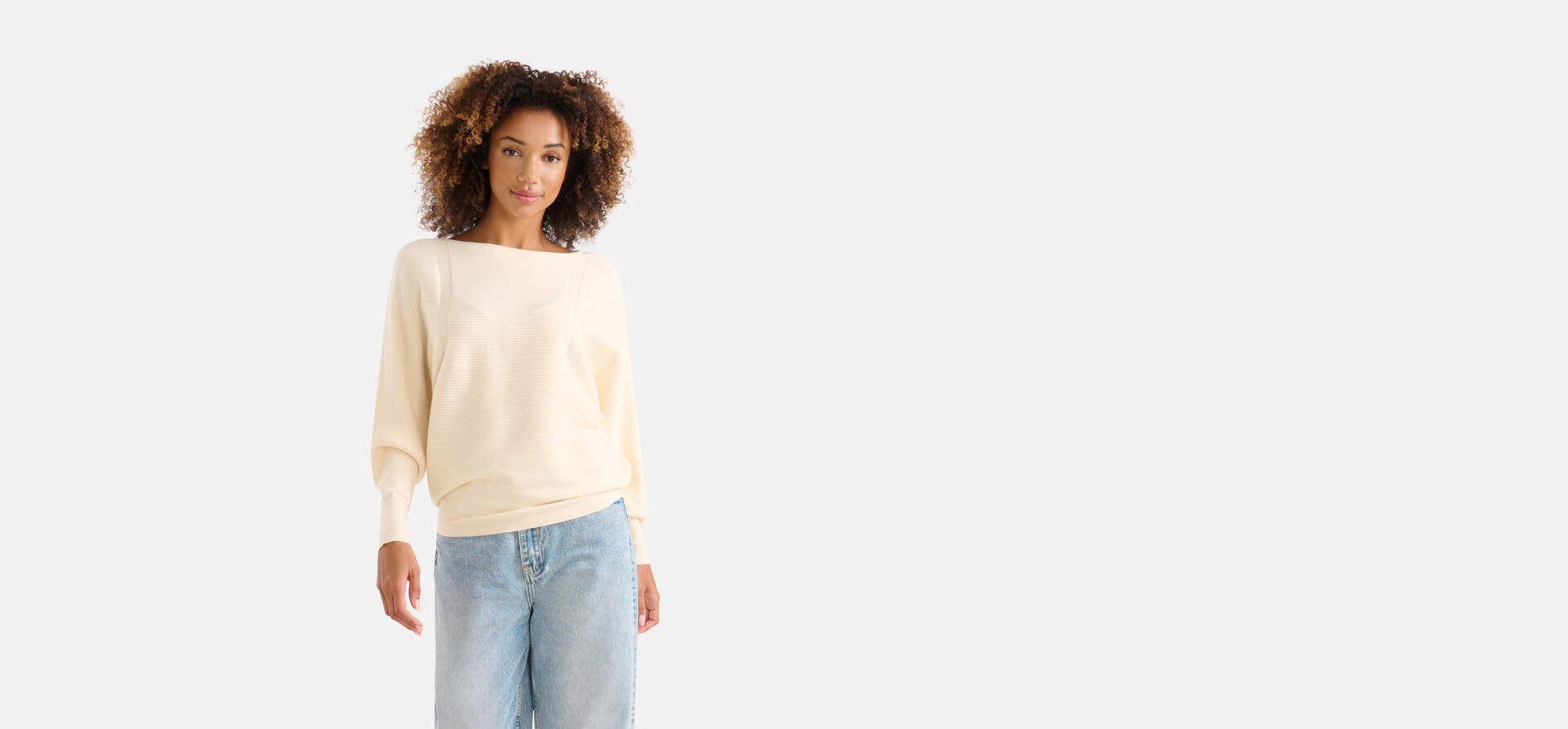 Oversized Trui Gebroken Wit SHOEBY WOMEN