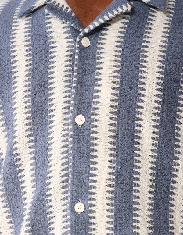 Gewebtes Overshirt Blau SHOEBY MEN