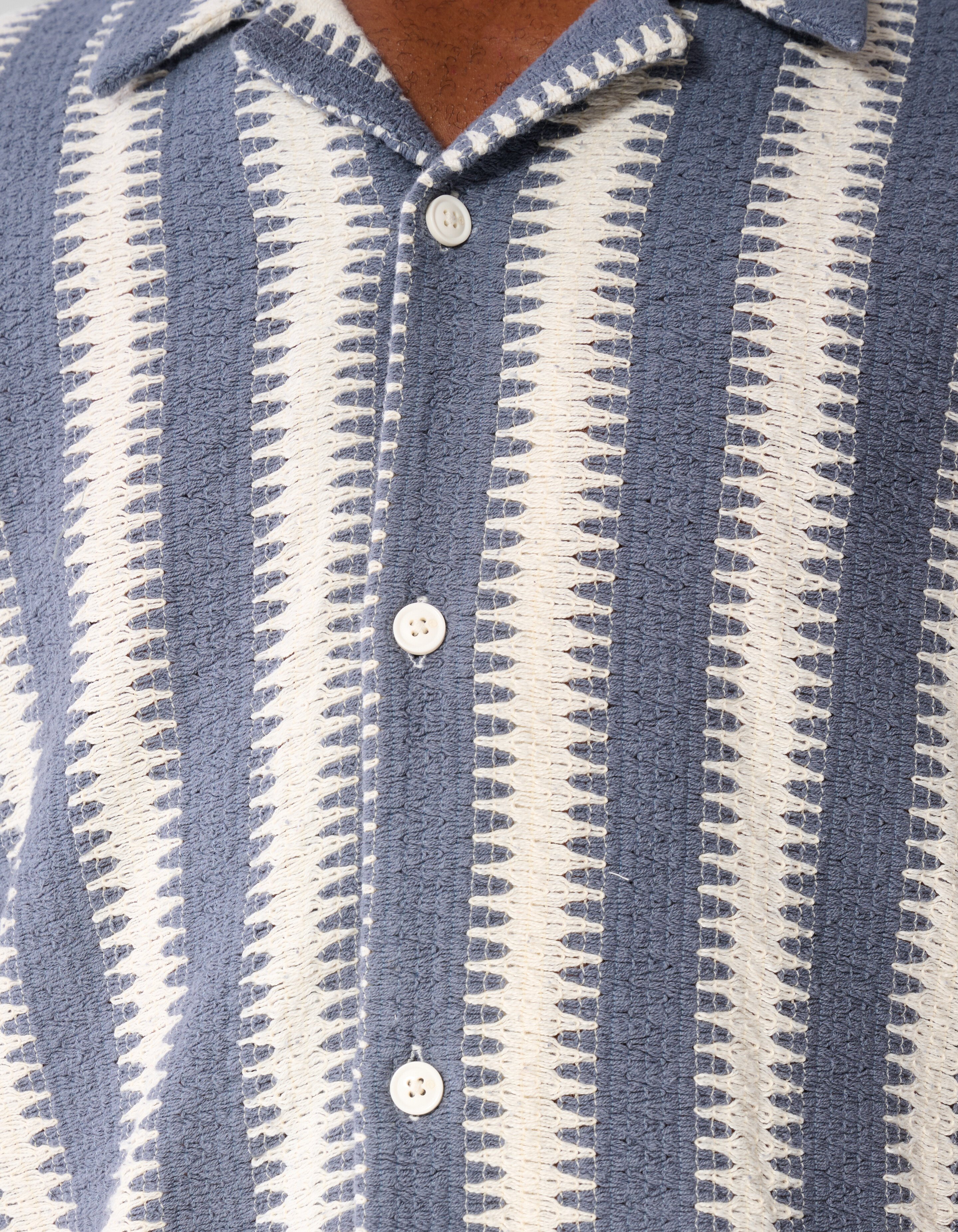 Gewebtes Overshirt Blau SHOEBY MEN