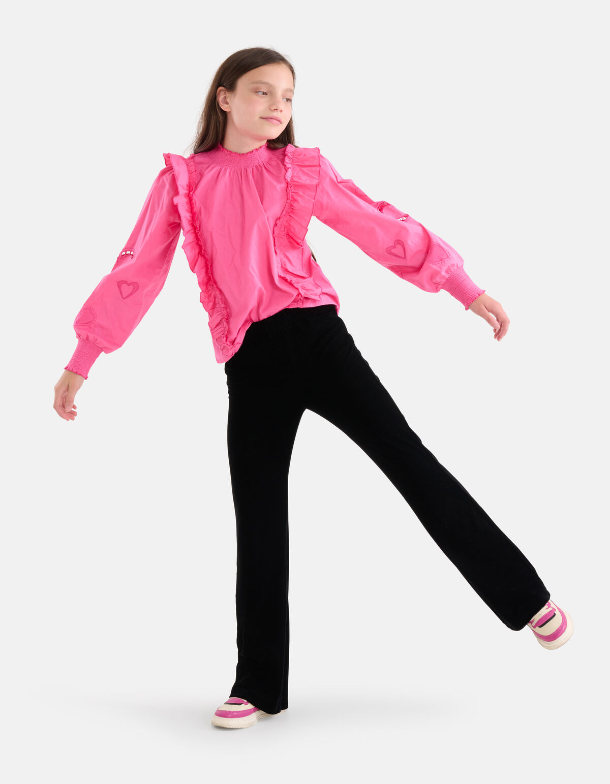 Schlaghose aus Samt Schwarz SHOEBY GIRLS