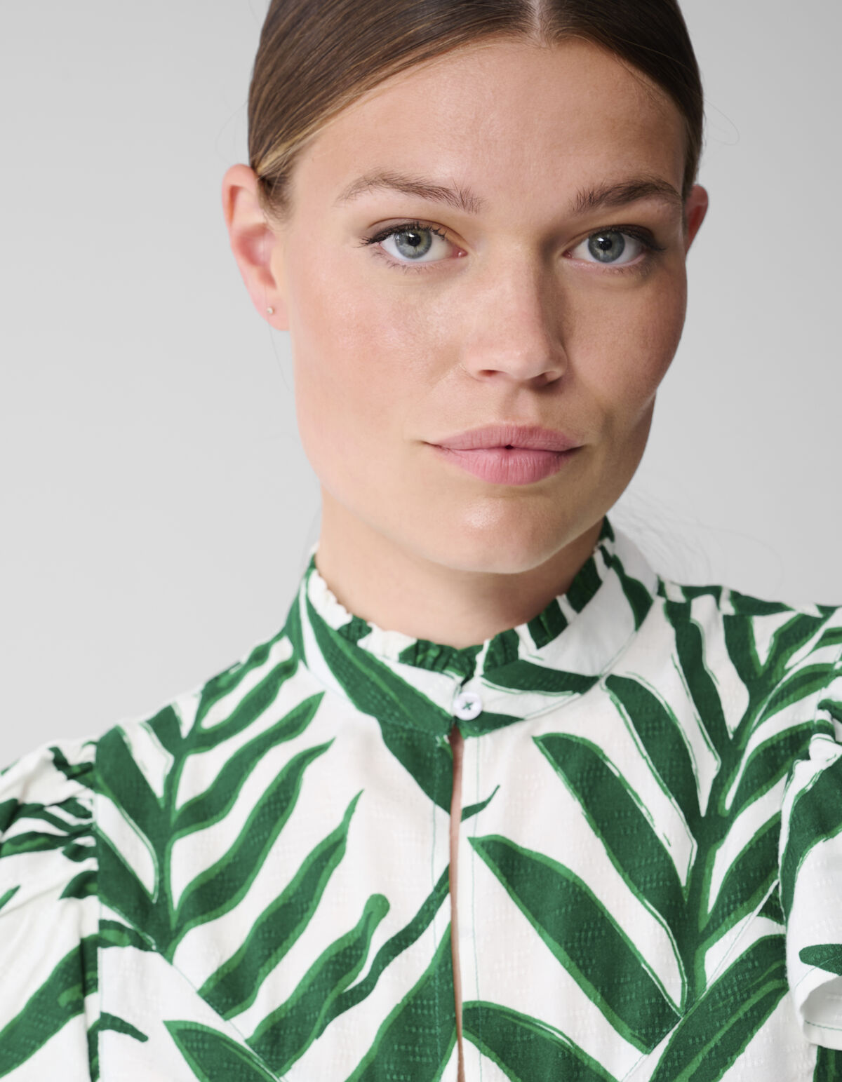 Bedrucktes Palmen-Top Weiß SHOEBY WOMEN