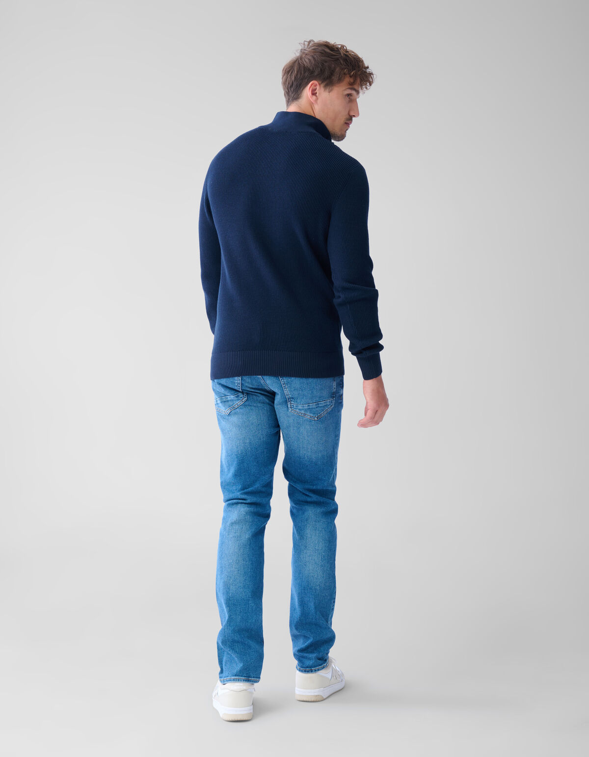 Pullover mit Rei&szlig;verschluss Navy SHOEBY MEN