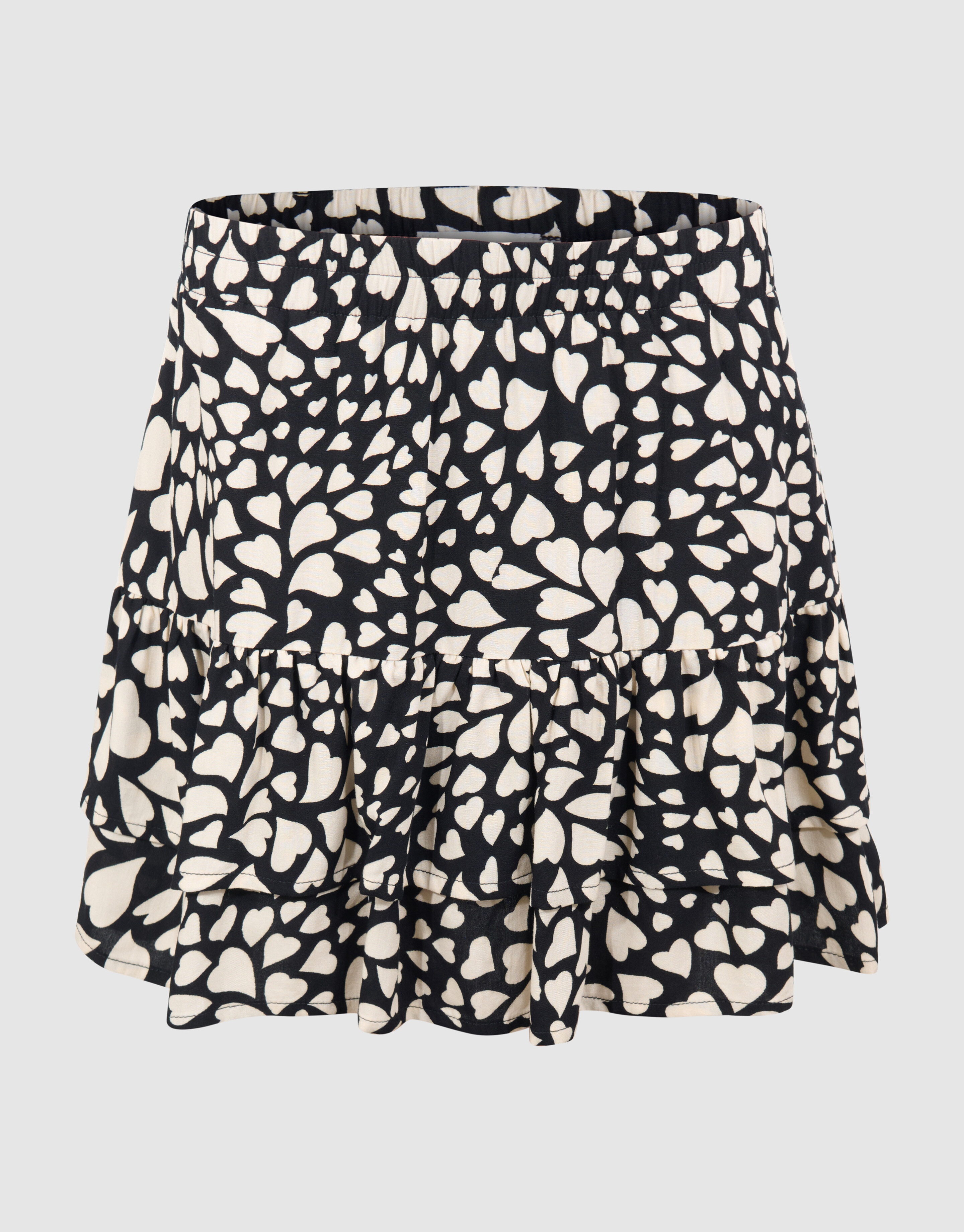Herz-Rüschen-Minirock Schwarz SHOEBY GIRLS