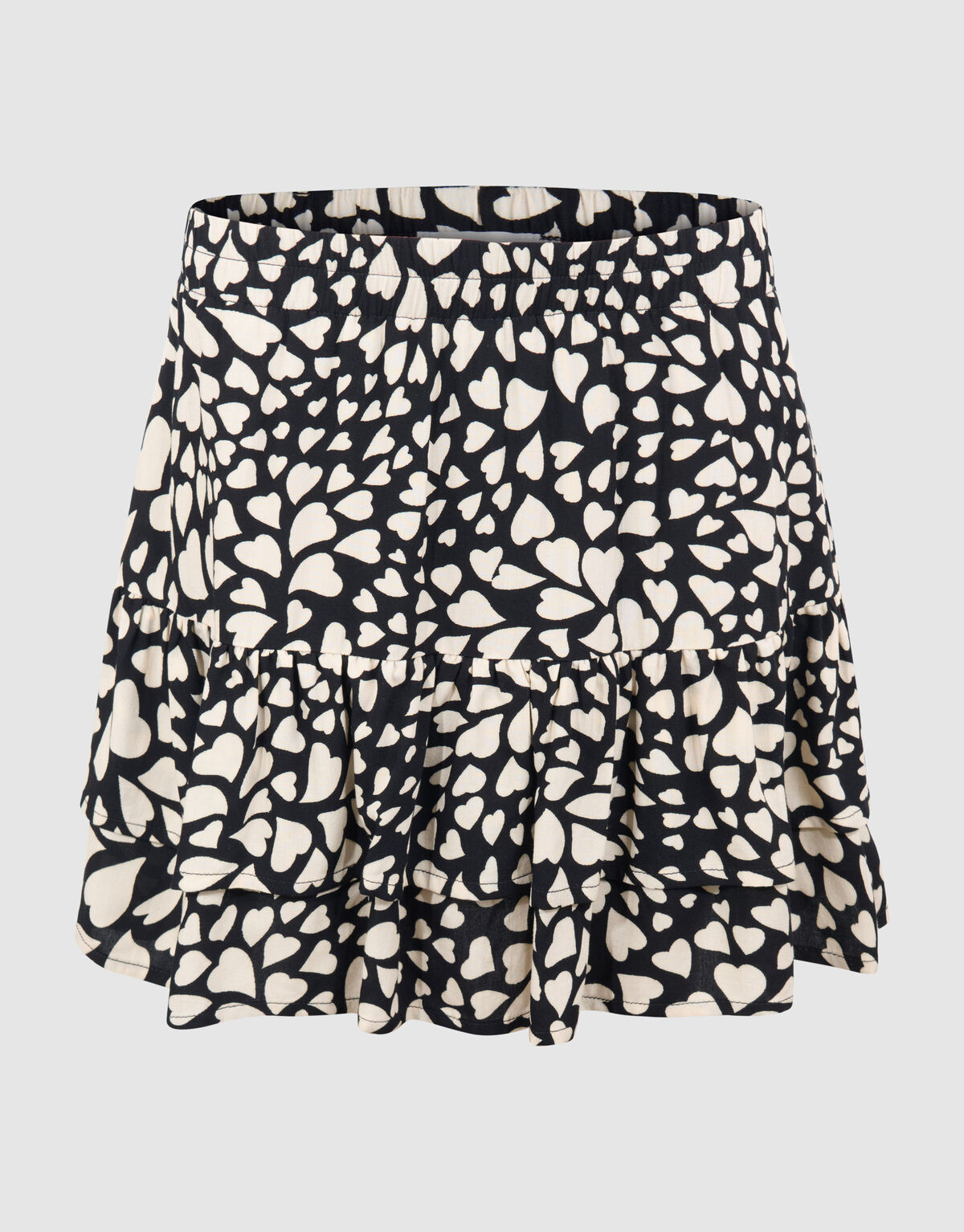 Herz-Rüschen-Minirock Schwarz SHOEBY GIRLS