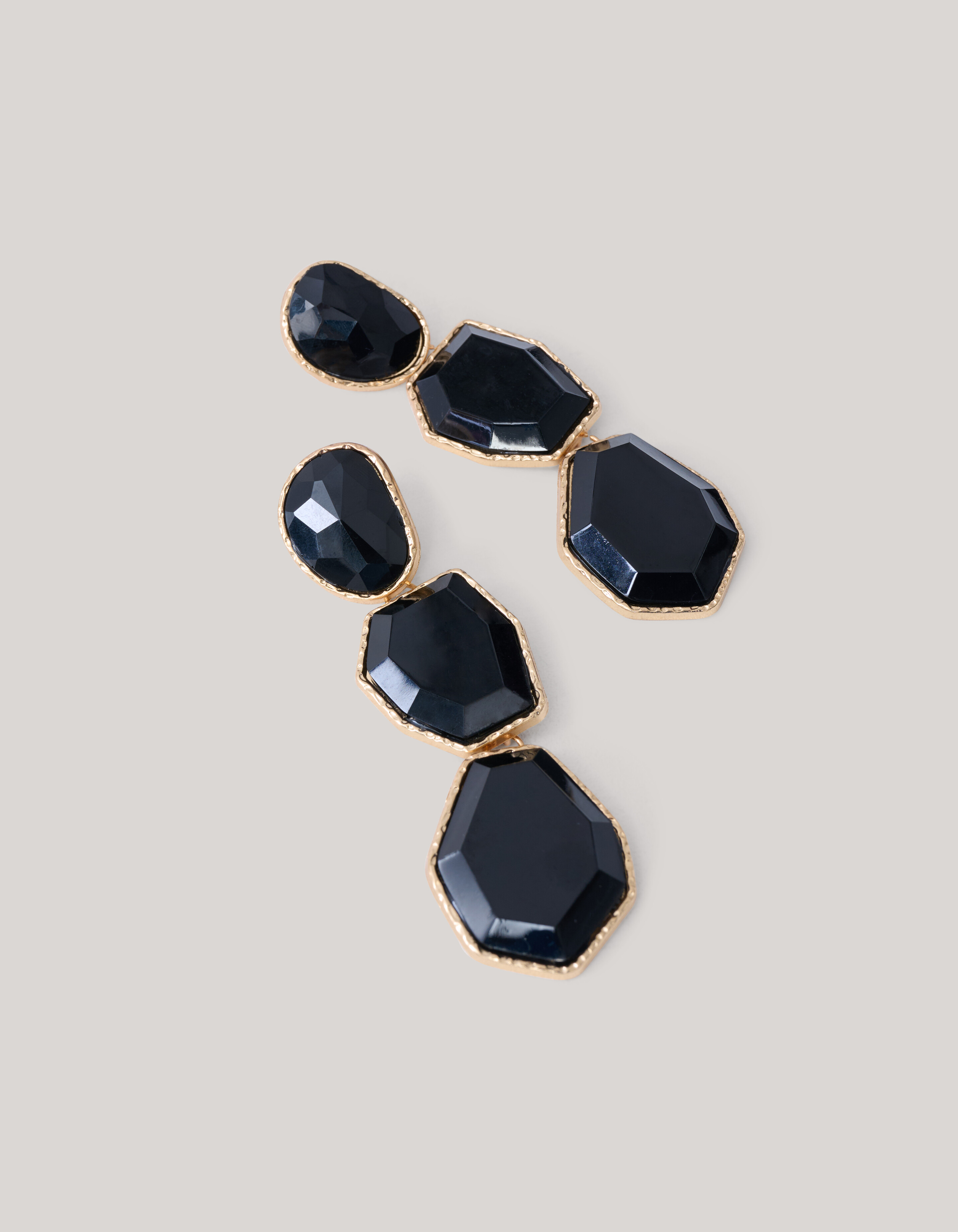 Big Stone Ohrringe Schwarz SHOEBY ACCESSOIRES