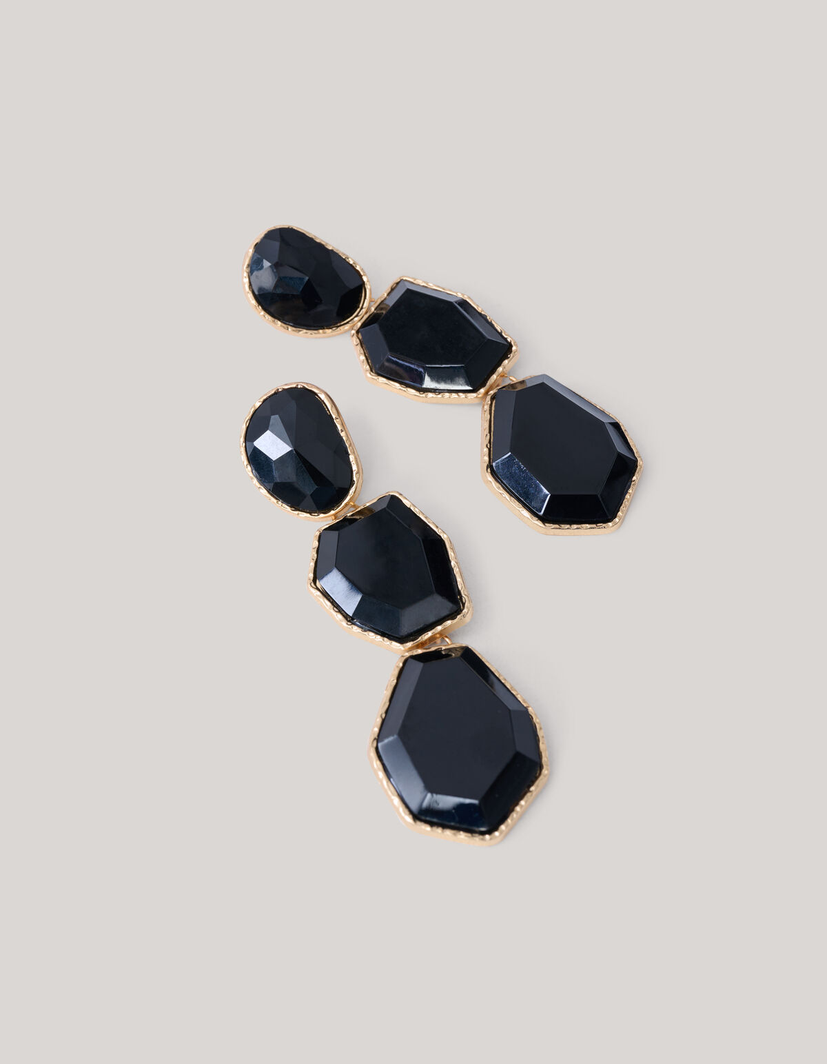 Big Stone Ohrringe Schwarz SHOEBY ACCESSOIRES