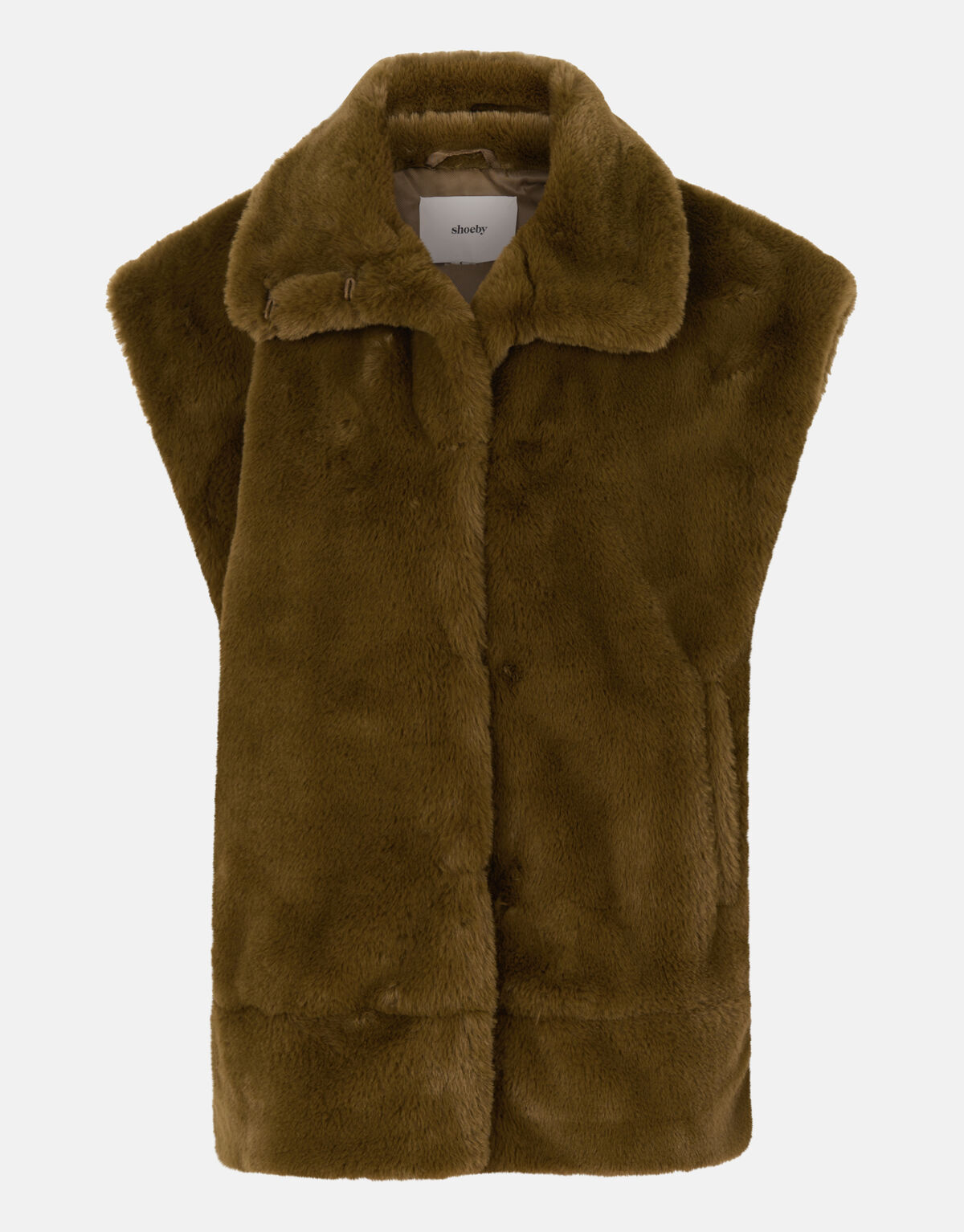 Kunstpelz-Gilet Dunkelgrün SHOEBY GIRLS