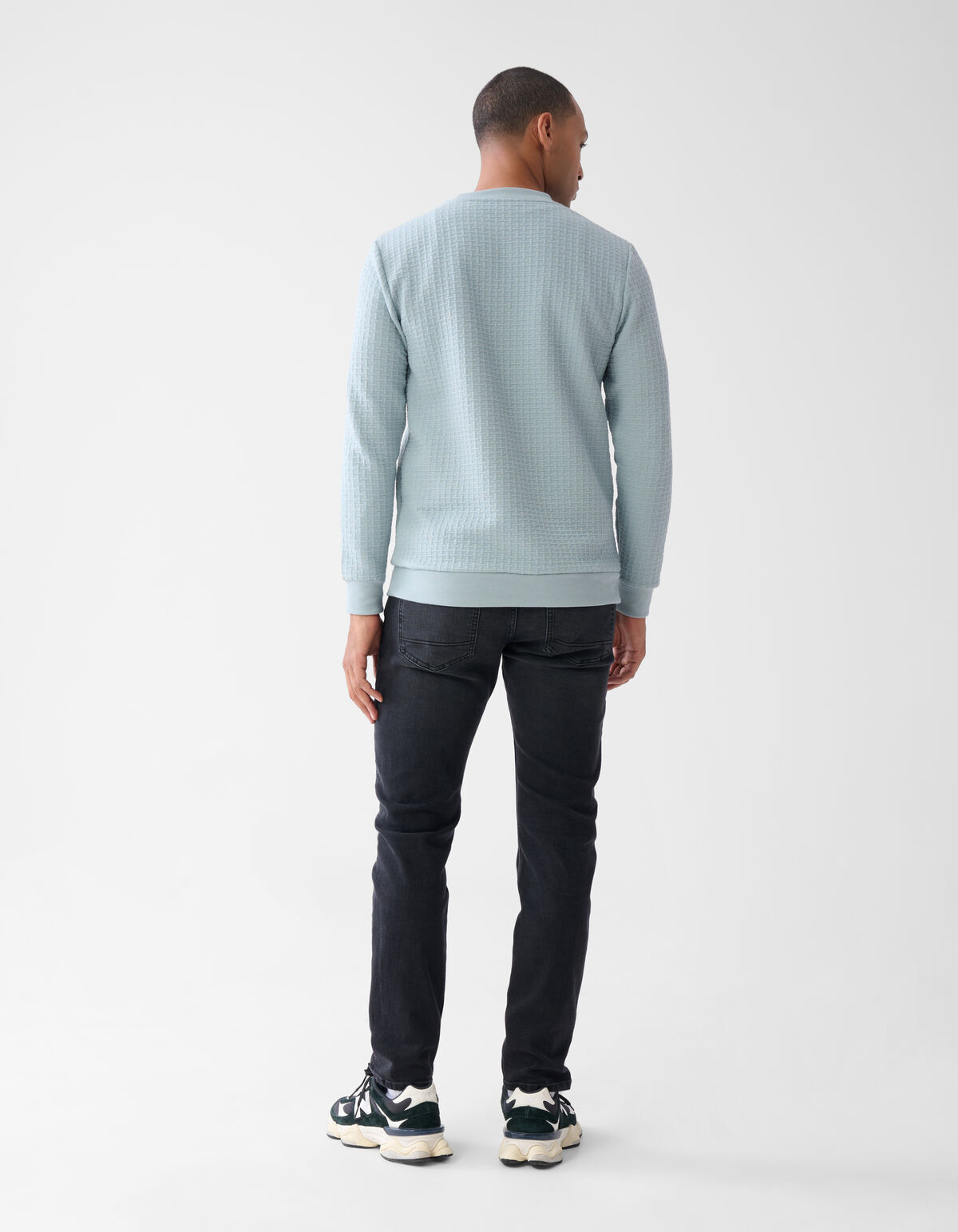 Struktur Pullover Hellblau SHOEBY MEN