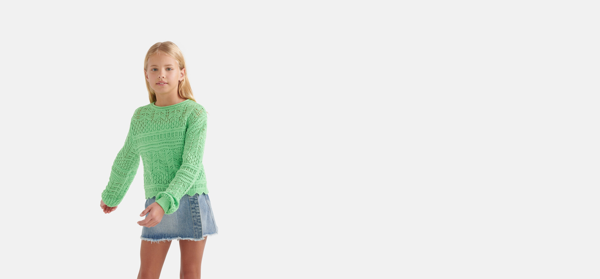 Häkelpullover Grün SHOEBY GIRLS