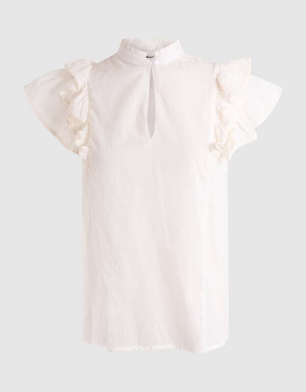 Rüschen-Top Weiß SHOEBY WOMEN