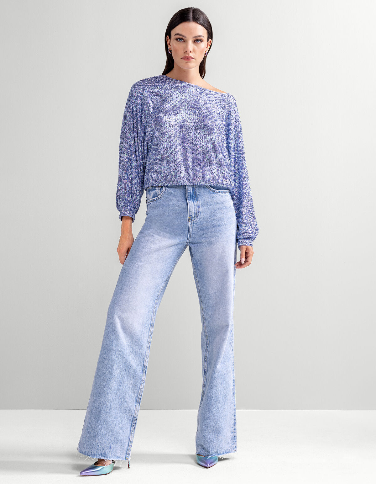 Pailletten Pullover Lila von Mieke SHOEBY WOMEN