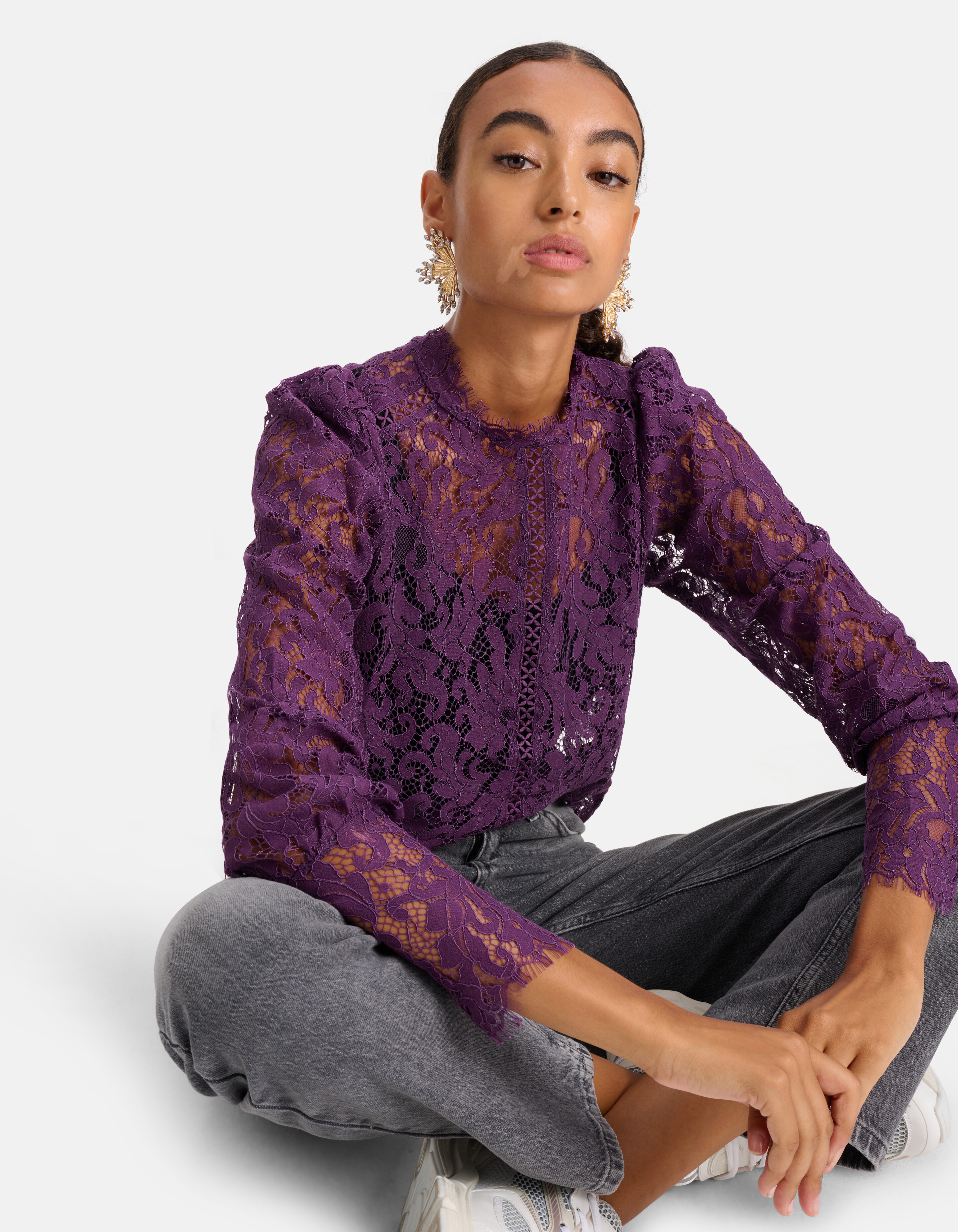 Spitzen-Top Lila SHOEBY WOMEN