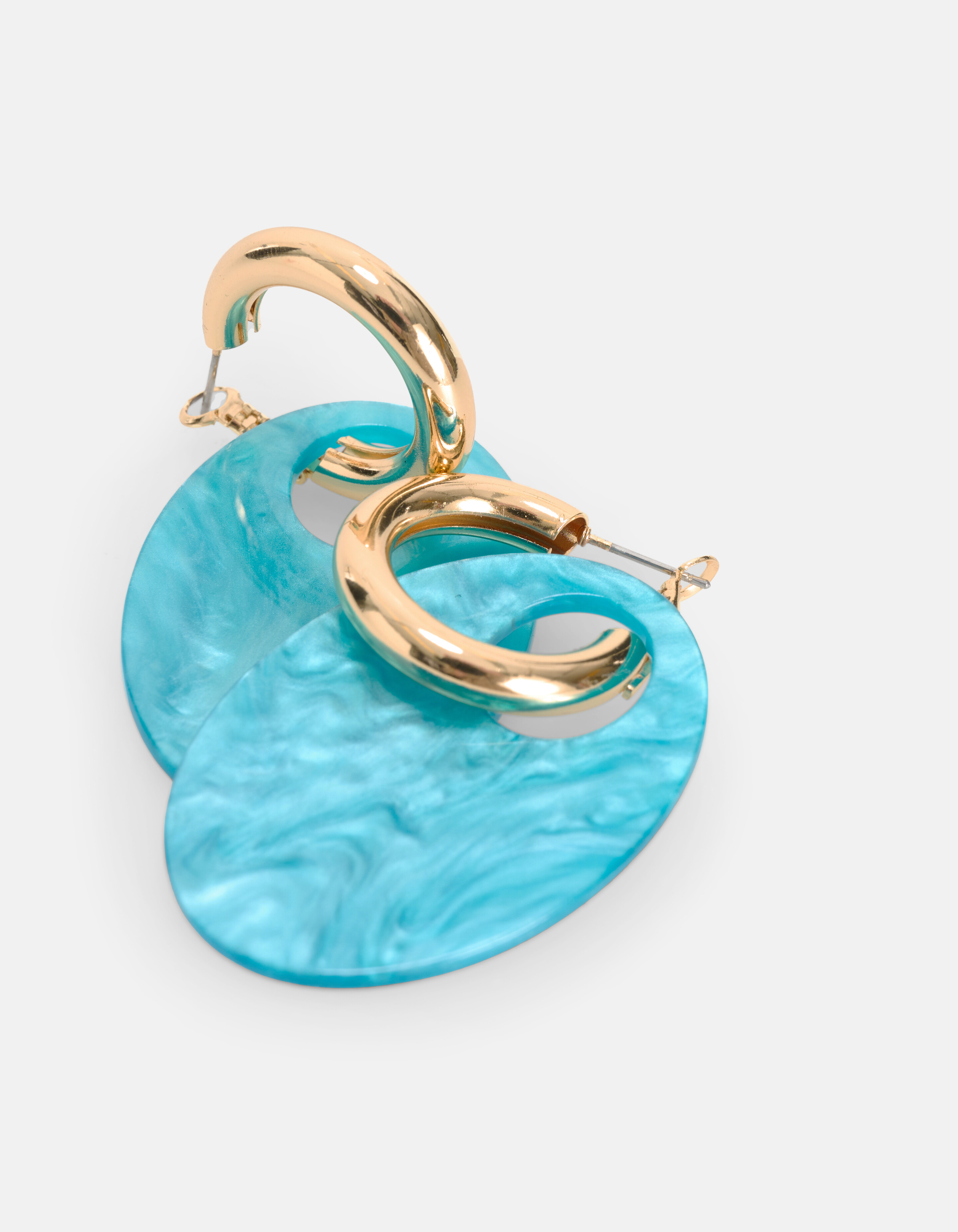 Ovale Ohrringe Blau SHOEBY ACCESSOIRES