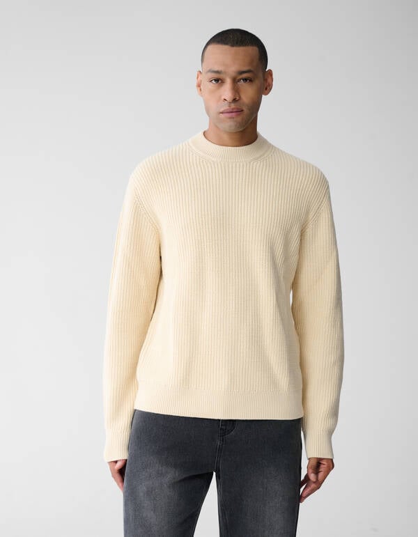 Rundhals-Strickpullover Sand SHOEBY MEN