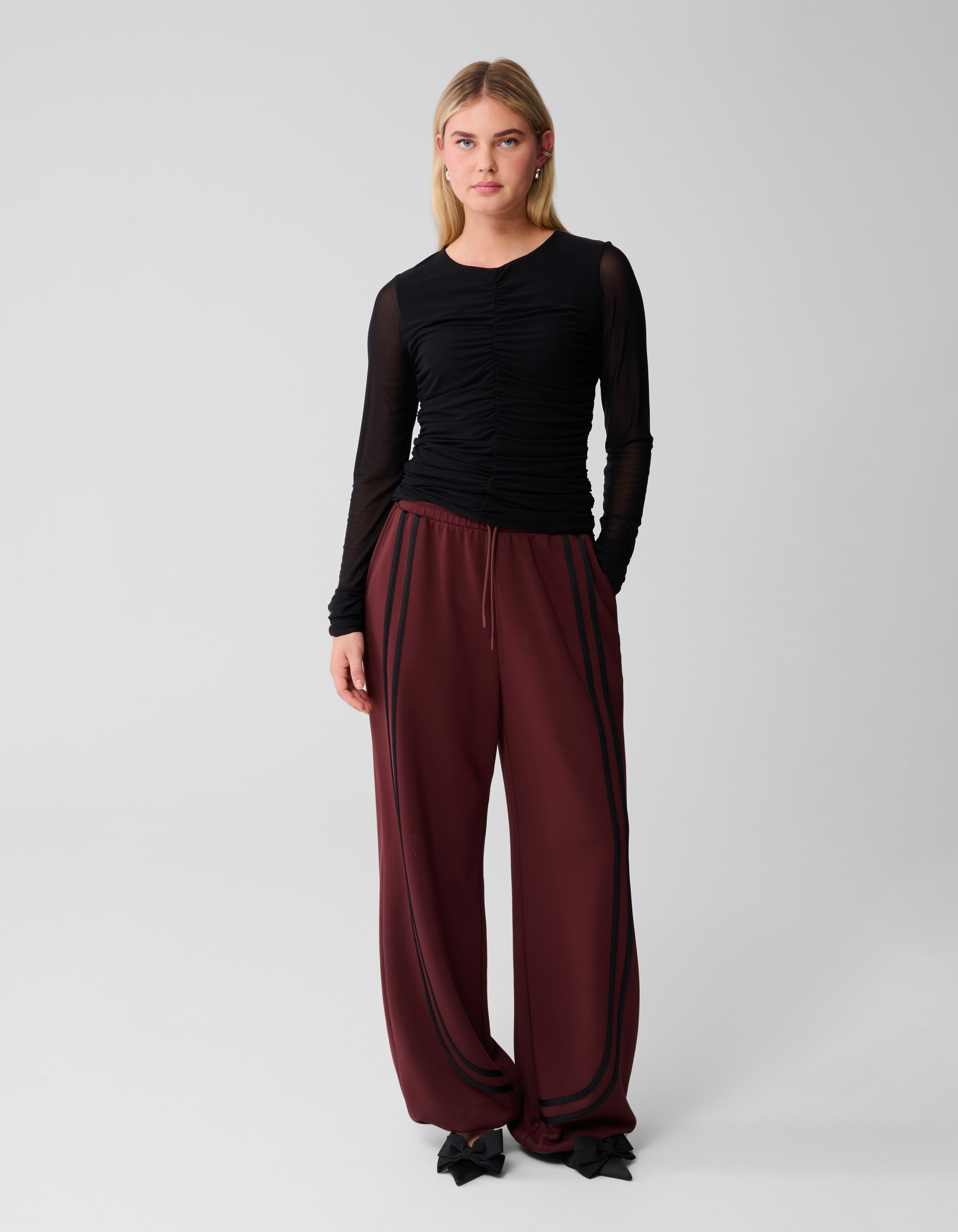 Transparentes Mesh-Top Schwarz SHOEBY WOMEN