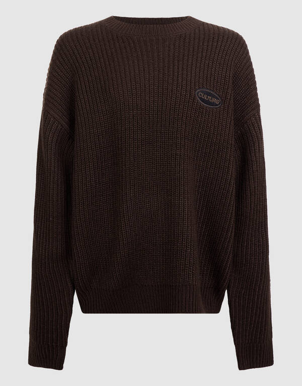 Embroidery Strickpullover Braun SHOEBY BOYS