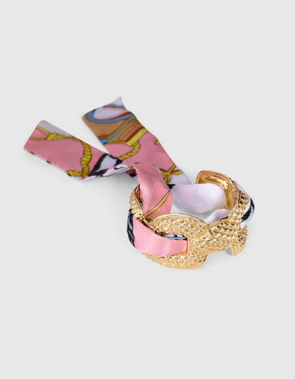 Gro&szlig;es bedrucktes Schalarmband Rosa SHOEBY ACCESSOIRES