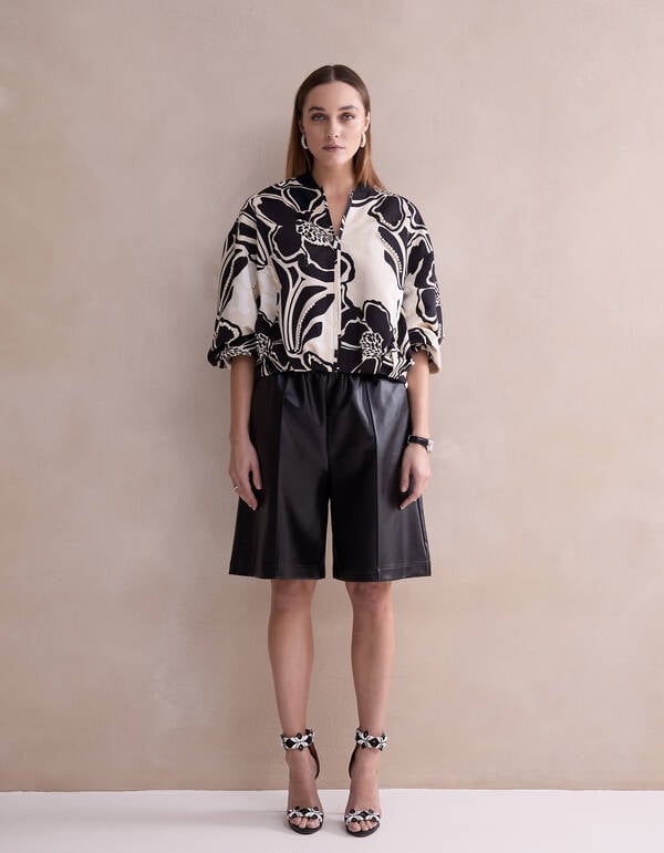 Verzierte Bomberjacke Wei&szlig;/Schwarz von Mieke SHOEBY WOMEN