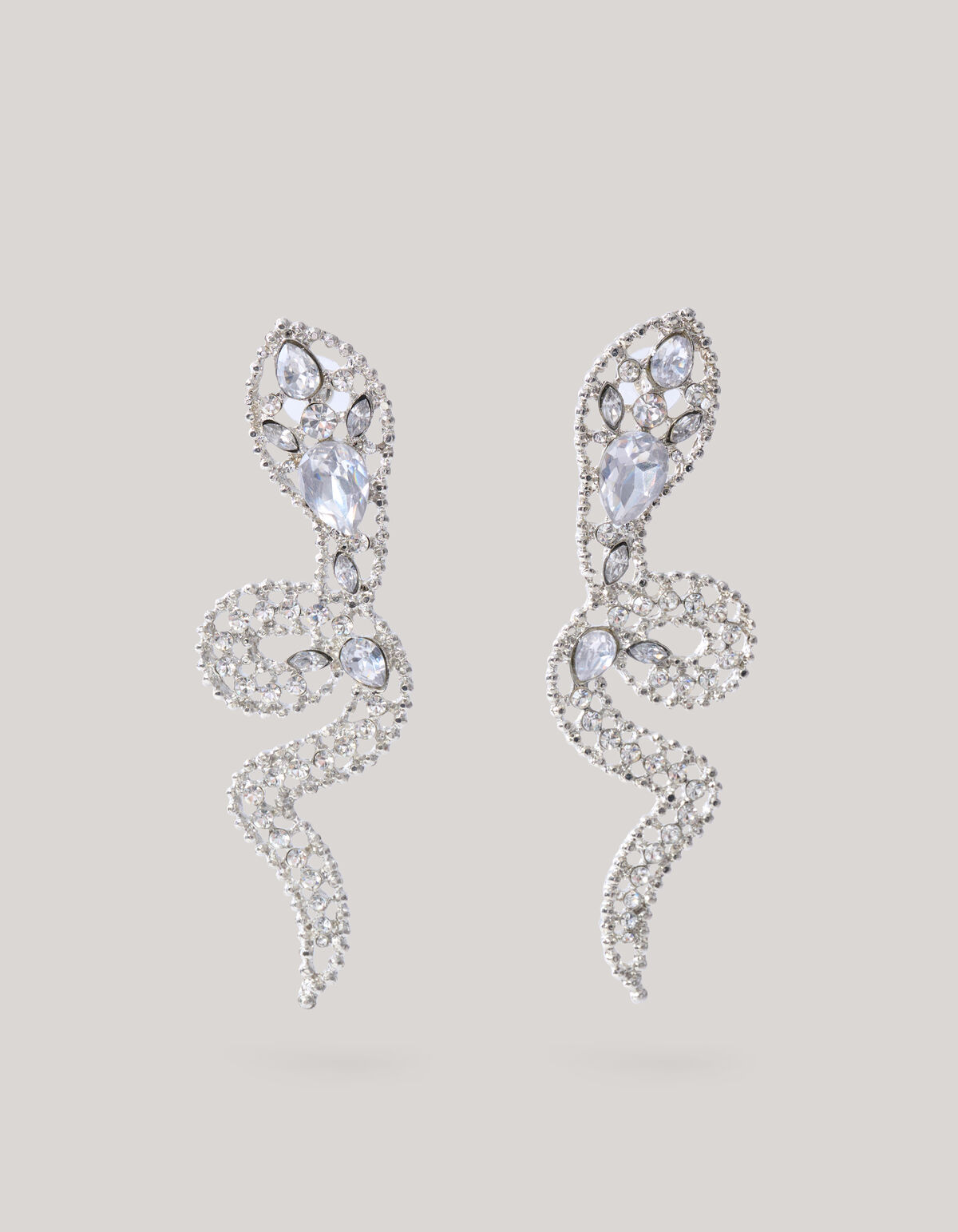 Schlangen-Ohrringe Silber SHOEBY ACCESSOIRES