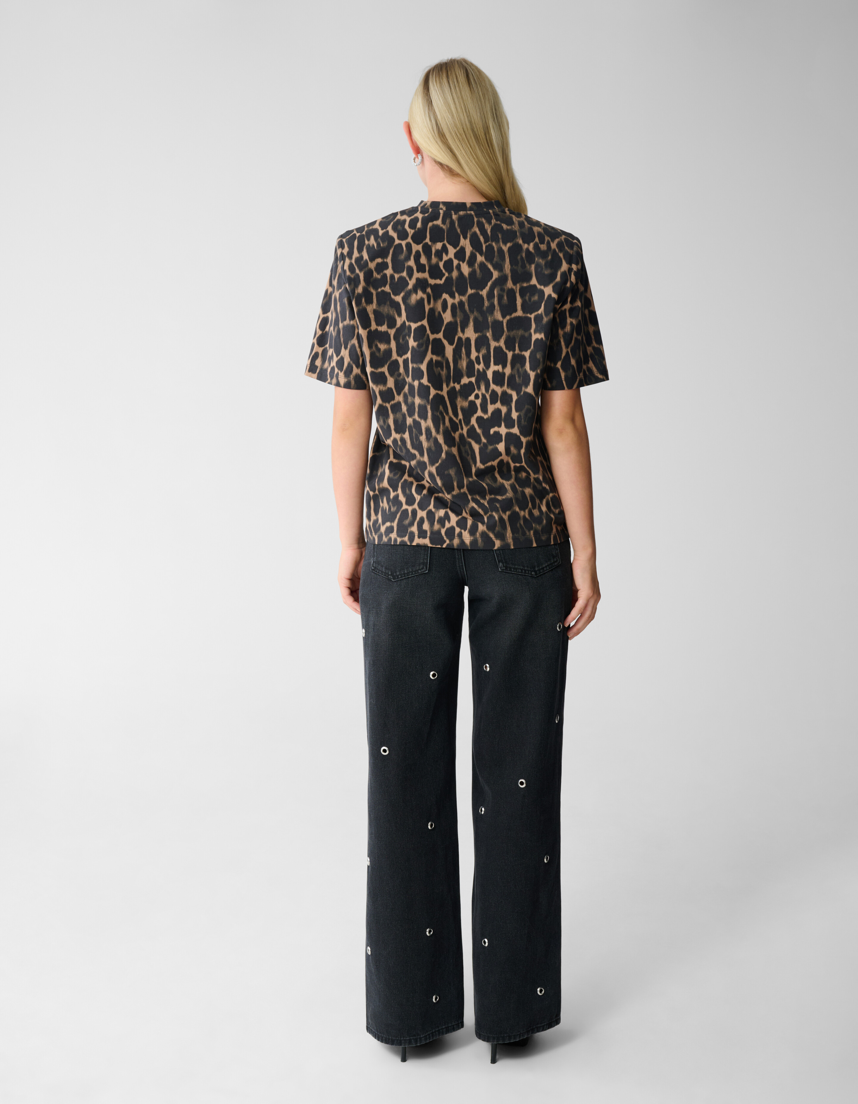 Ösen Gerade Passform Jeans Dunkelgrau SHOEBY WOMEN