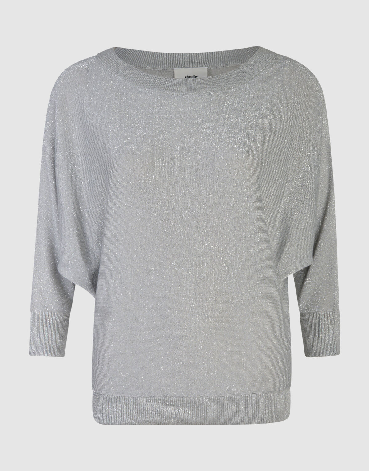 Glitzer Fledermaus Pullover Hellgrau SHOEBY WOMEN