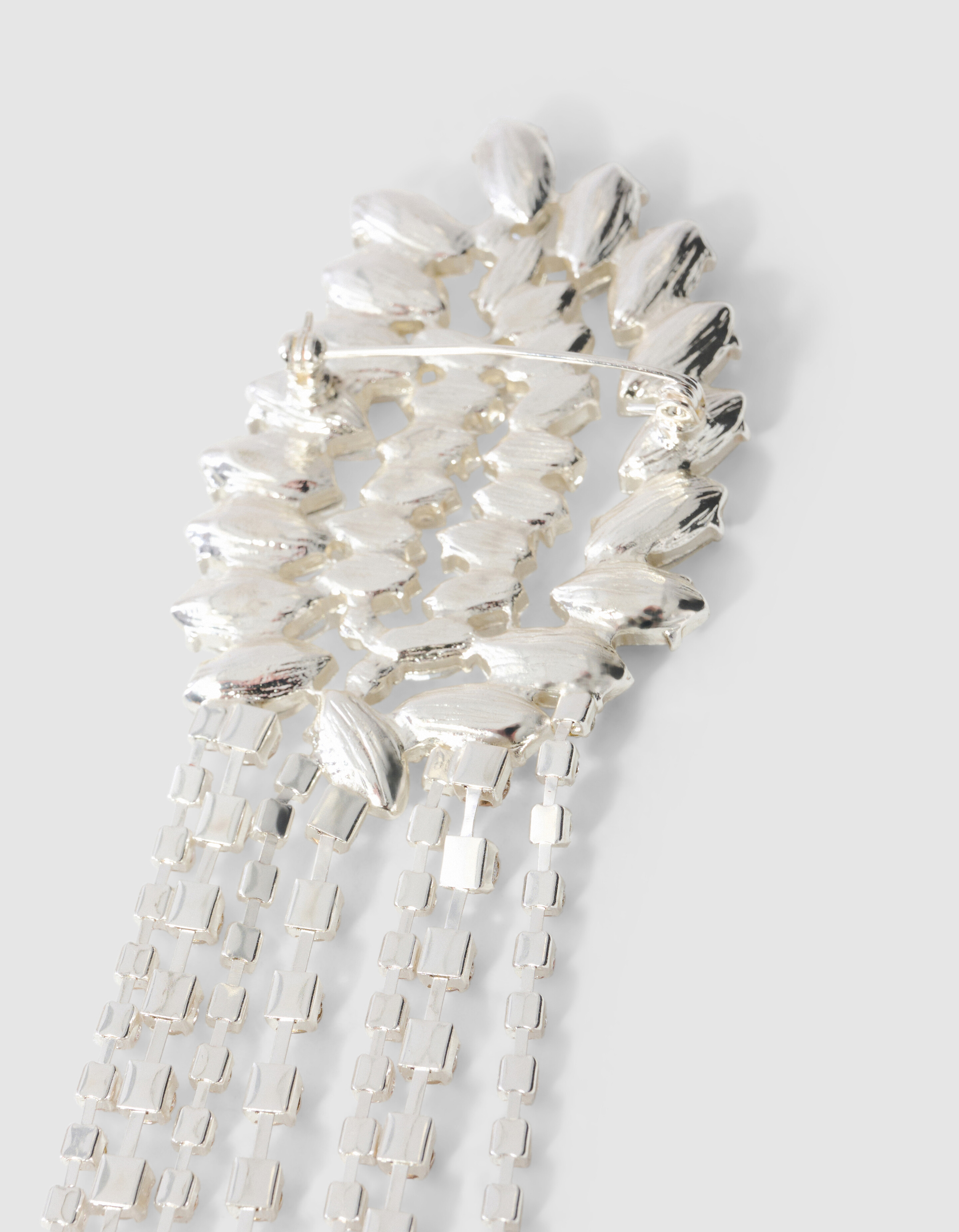 Strass-Brosche, Ohrringe Silber SHOEBY ACCESSOIRES
