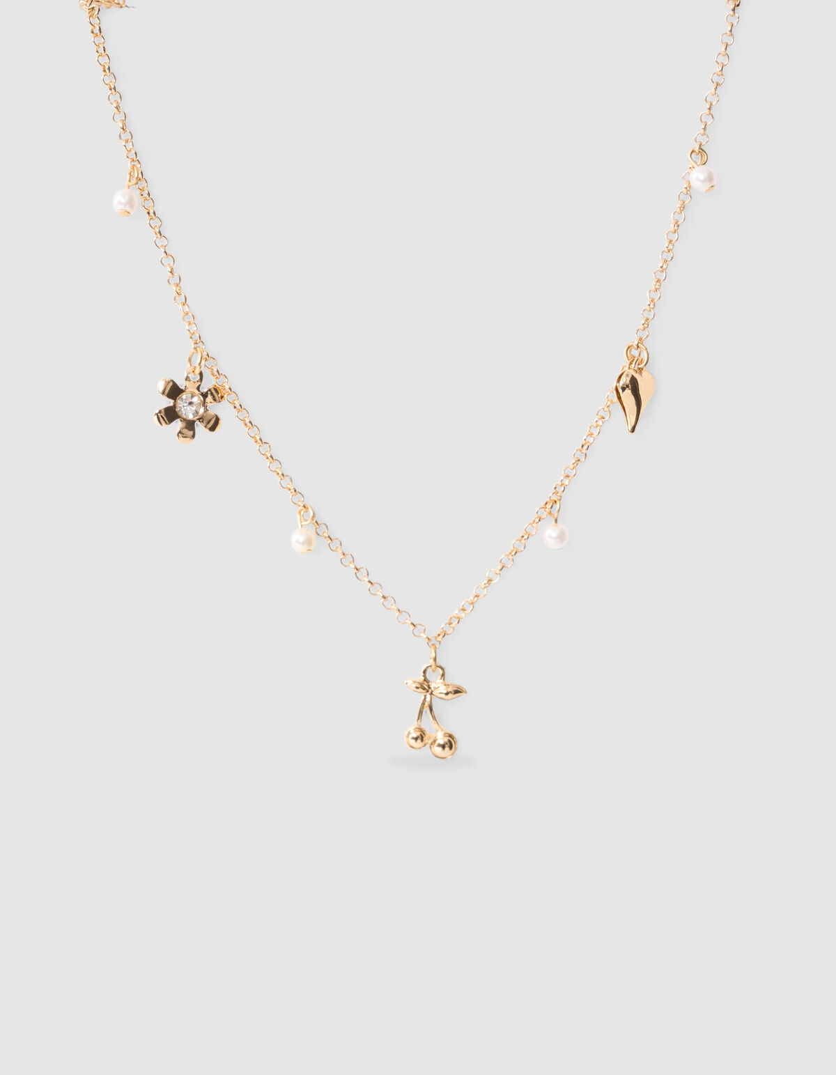 Perlenanhänger-Halskette Gold SHOEBY ACCESSOIRES