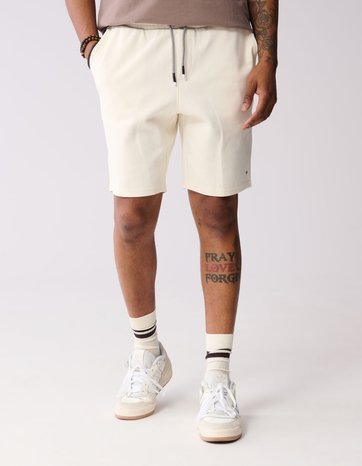 Pique Short Gebroken Wit SHOEBY MEN