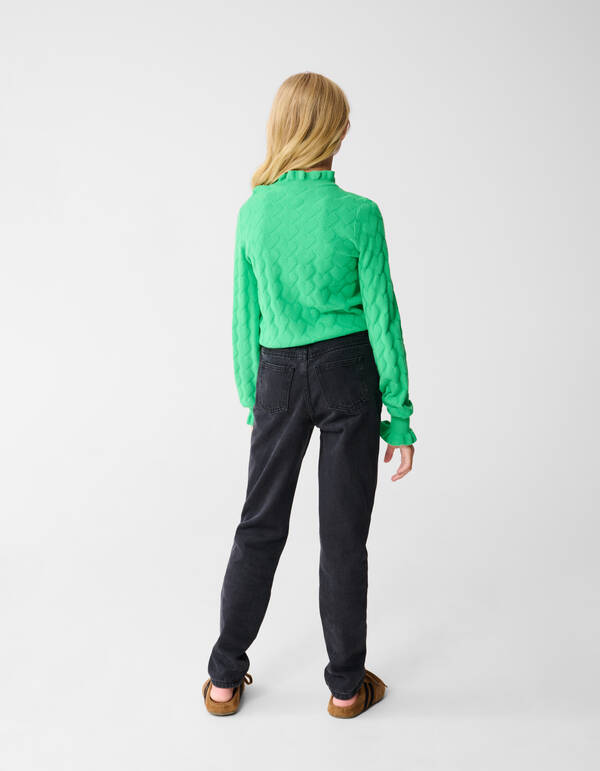 Stricktop mit Herzmotiv Grün SHOEBY GIRLS