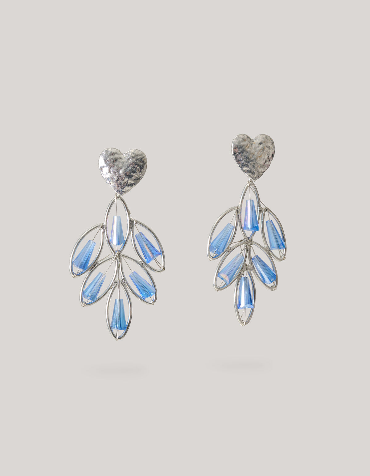 Herz-Blatt-Ohrringe Silber SHOEBY ACCESSOIRES