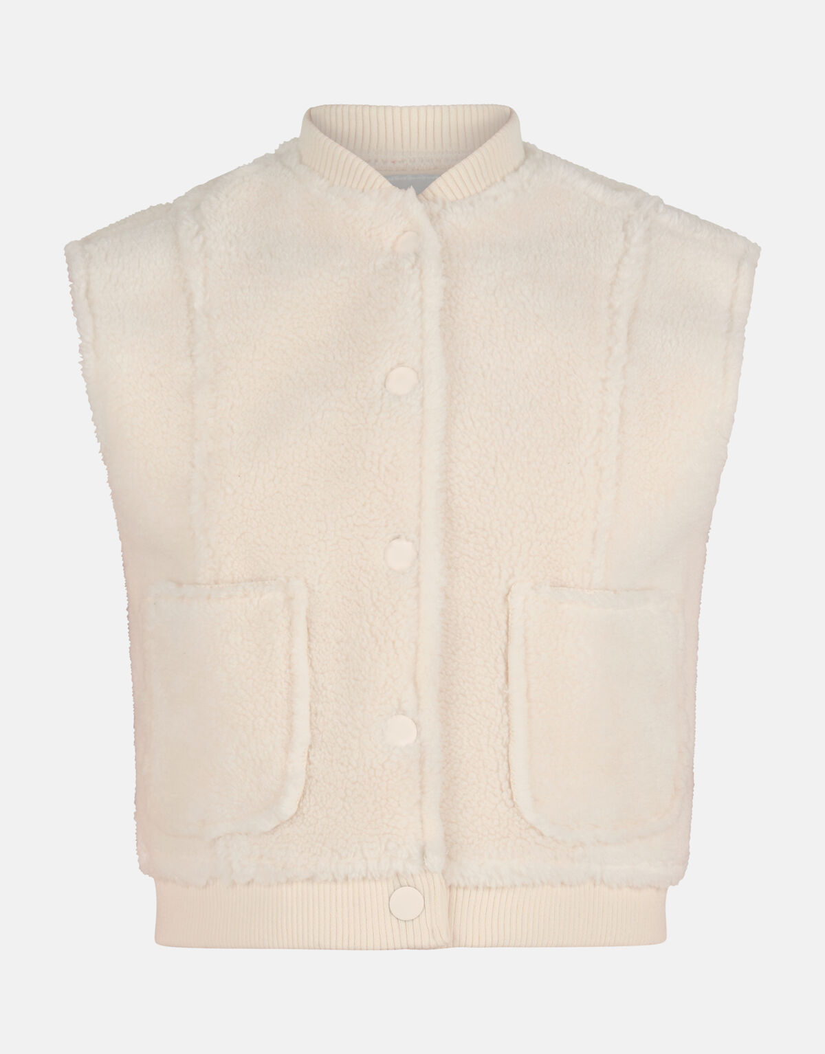 Kunstpelz-Gilet Off White SHOEBY GIRLS