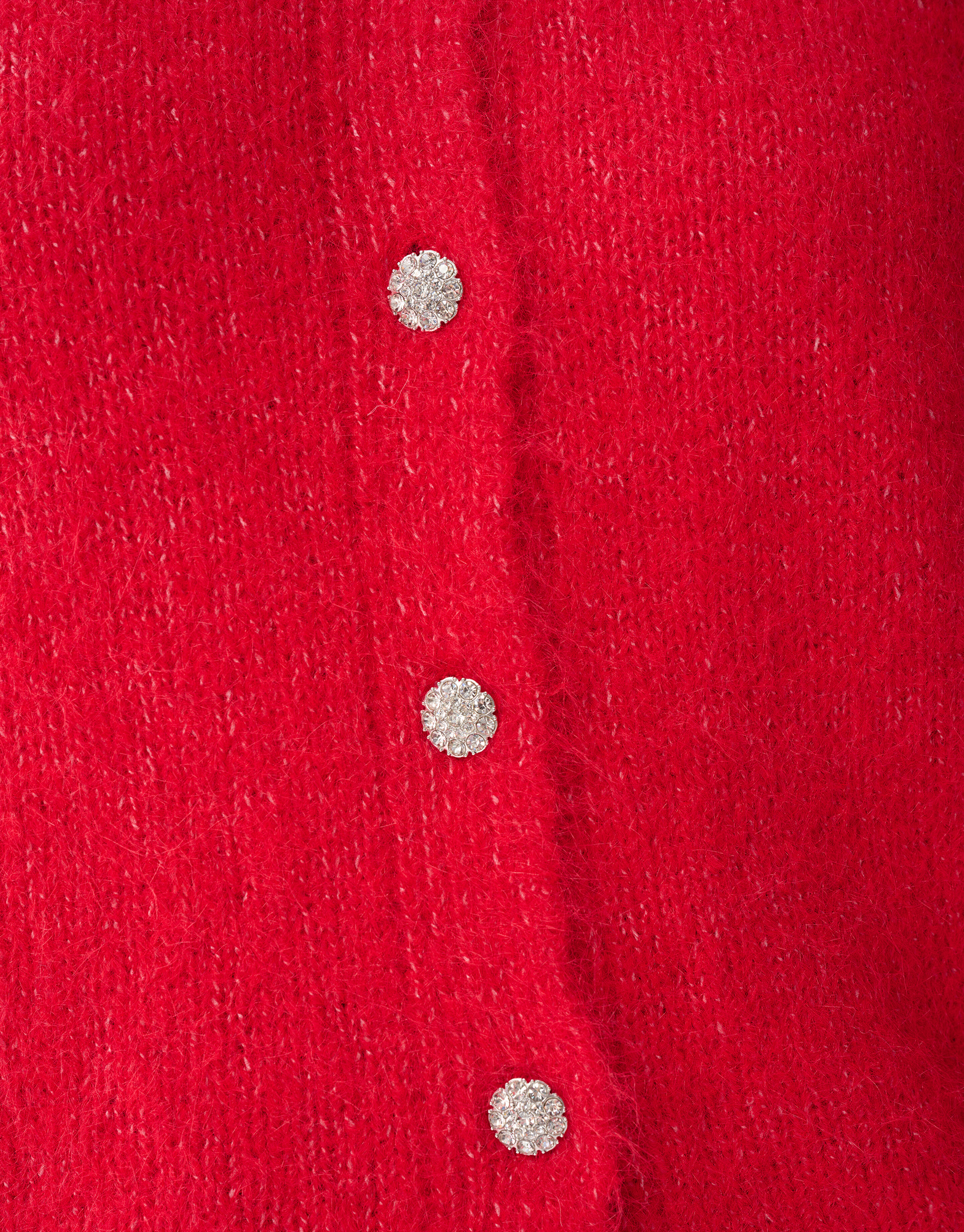 Pelzige Strickjacke Rot SHOEBY WOMEN