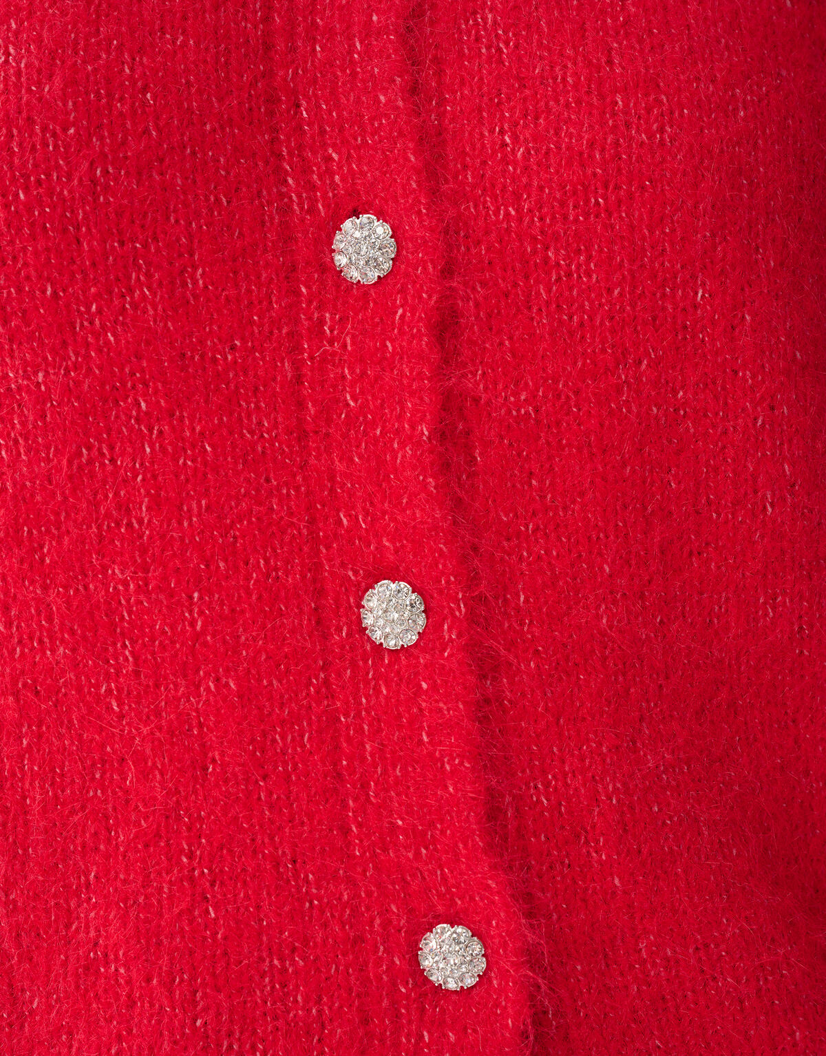 Pelzige Strickjacke Rot SHOEBY WOMEN