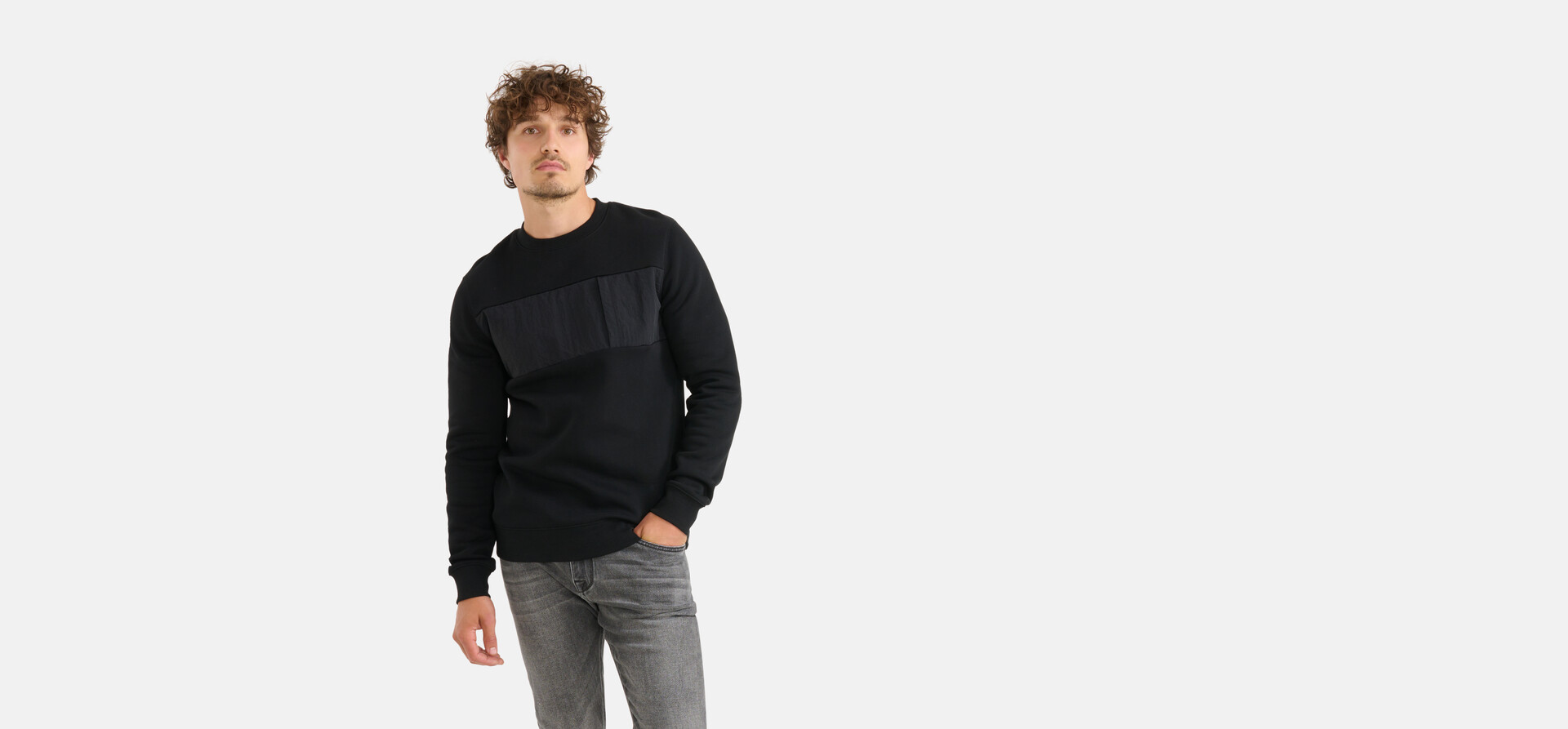 Gesteppter Pullover Schwarz SHOEBY MEN