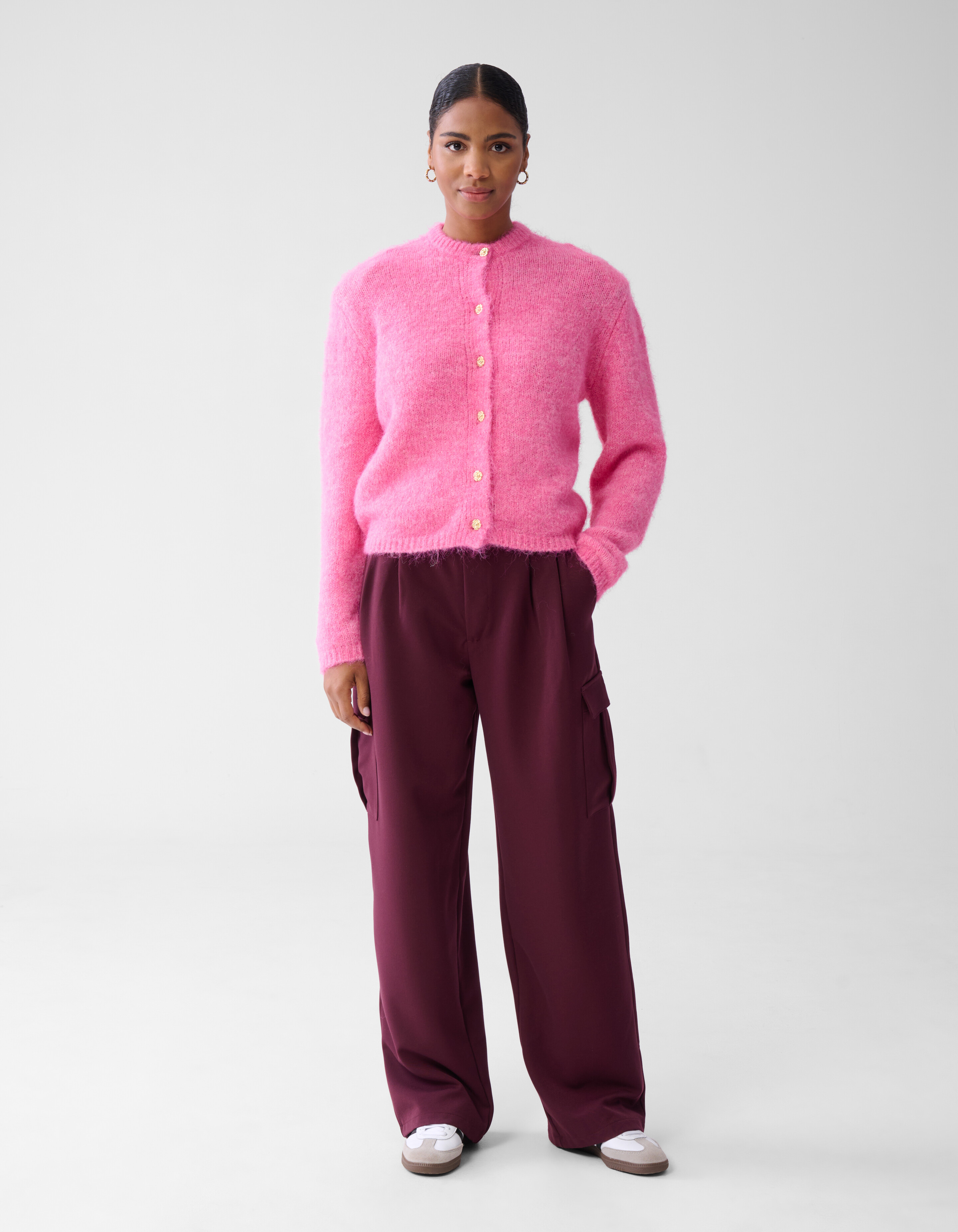 Cargohose mit weitem Bein Bordeaux SHOEBY WOMEN