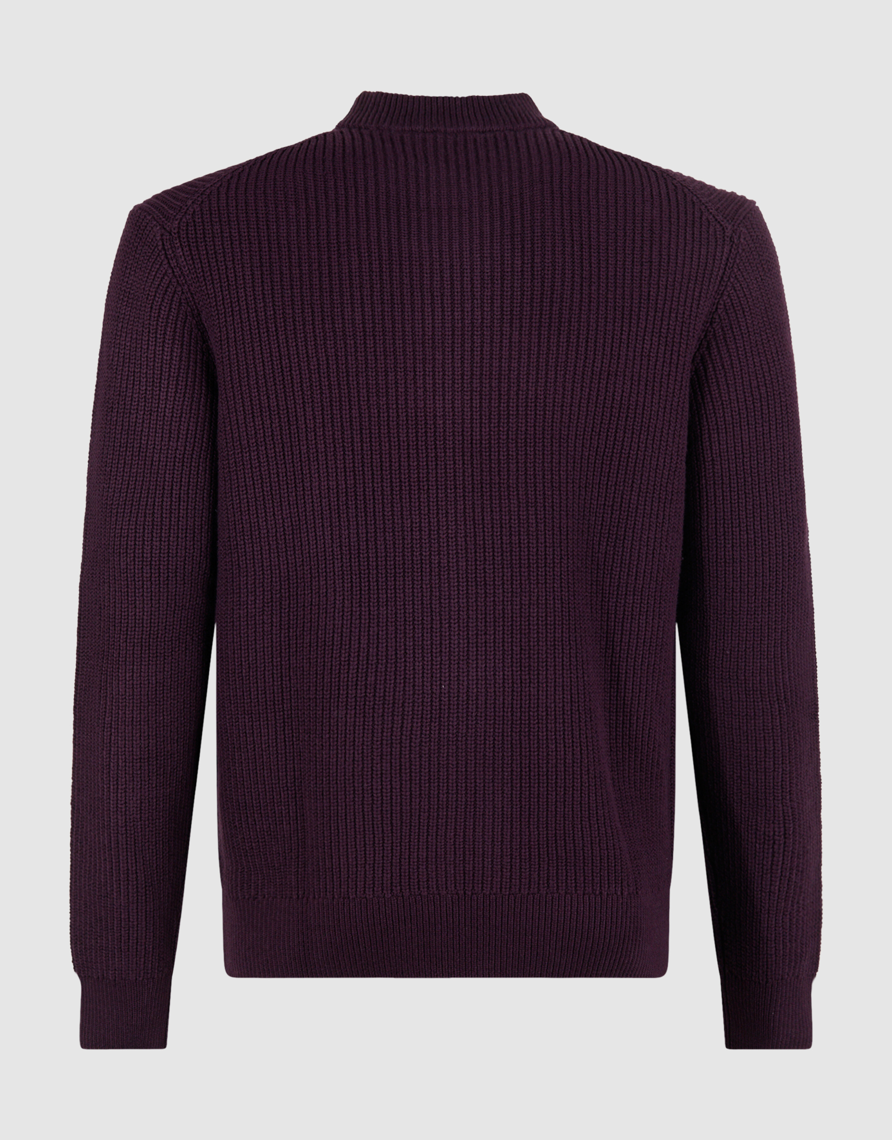Rundhals-Strickpullover Dunkelrot SHOEBY MEN