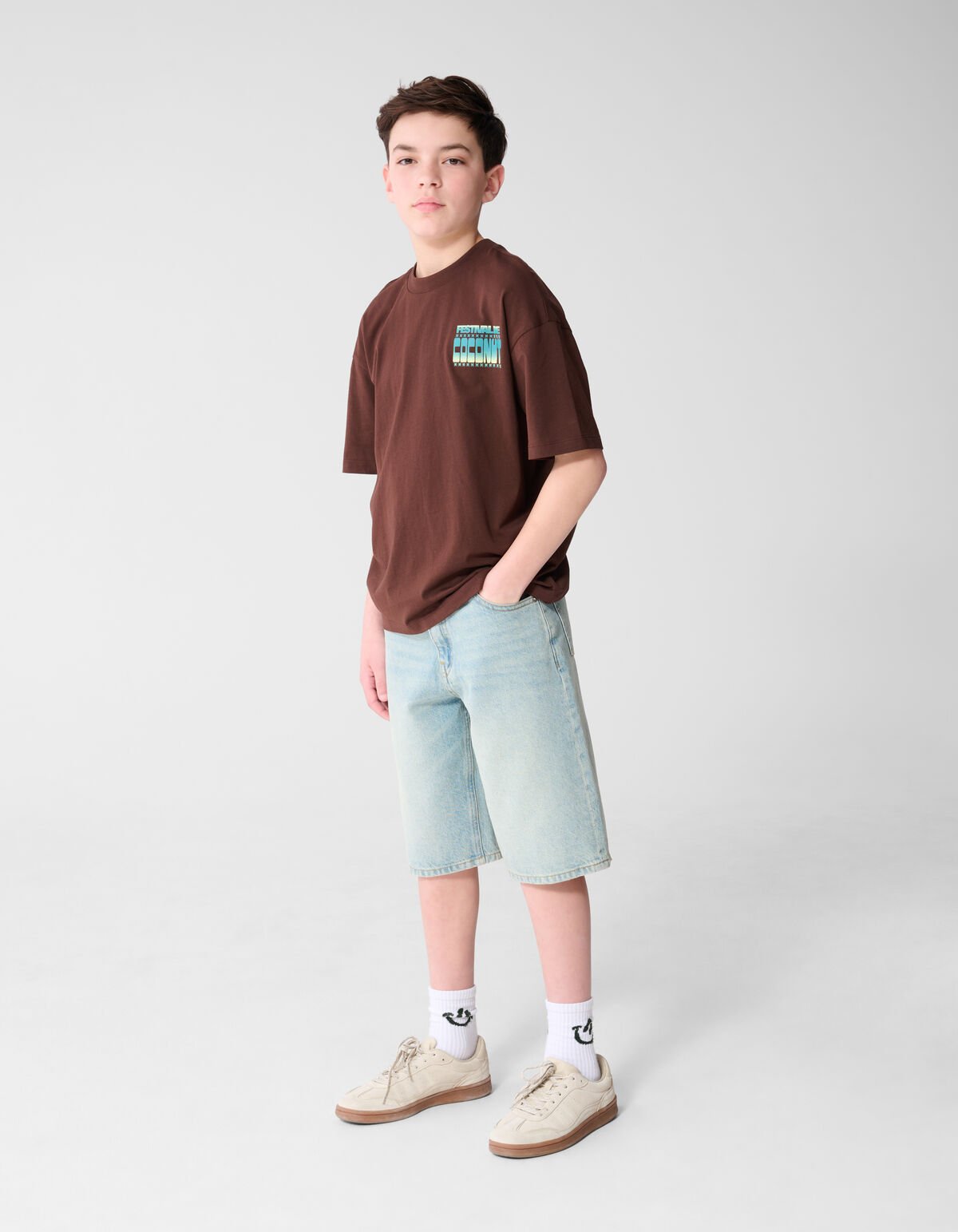 Kokosnuss Kunst T-Shirt Braun SHOEBY BOYS