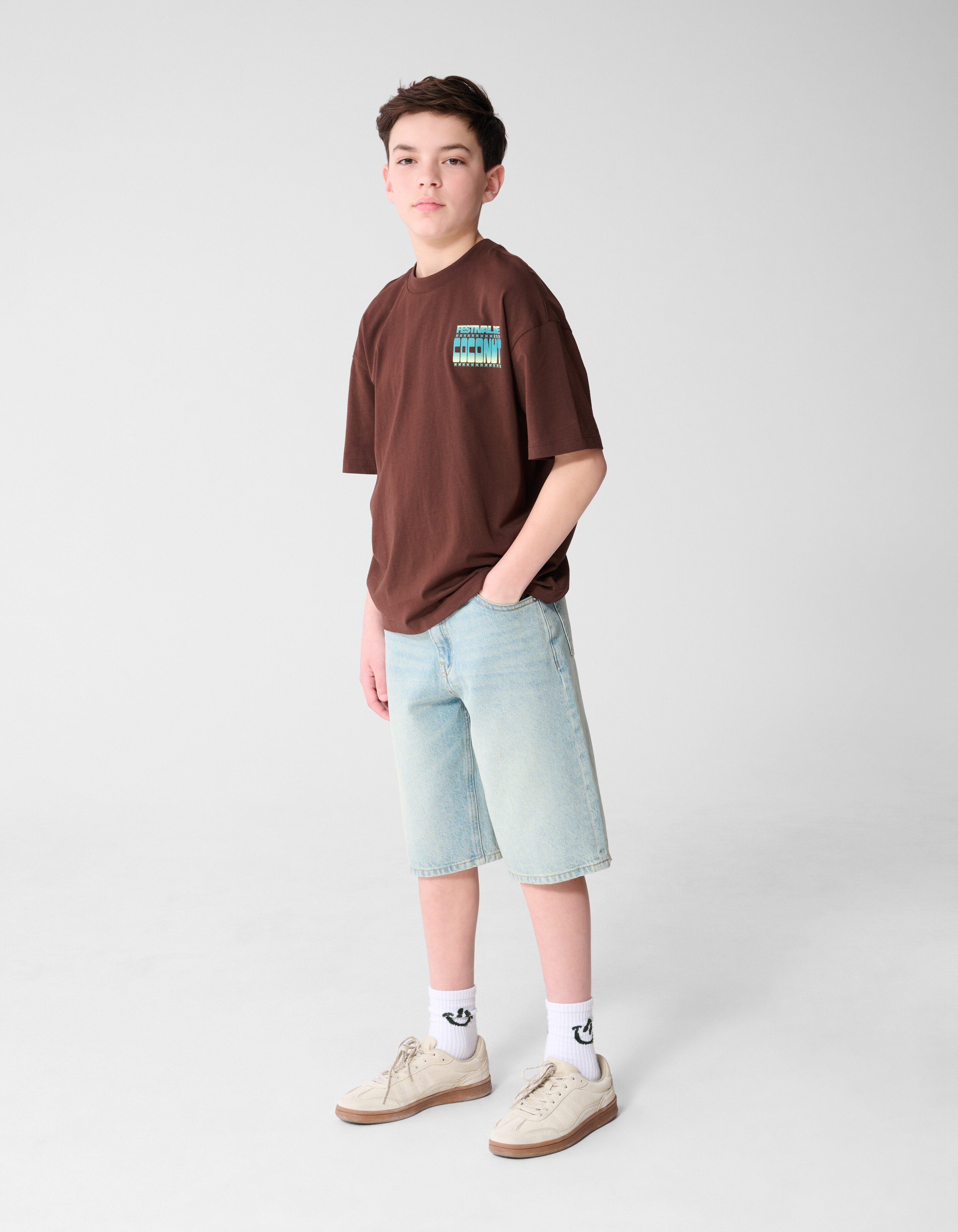 Kokosnuss Kunst T-Shirt Braun SHOEBY BOYS