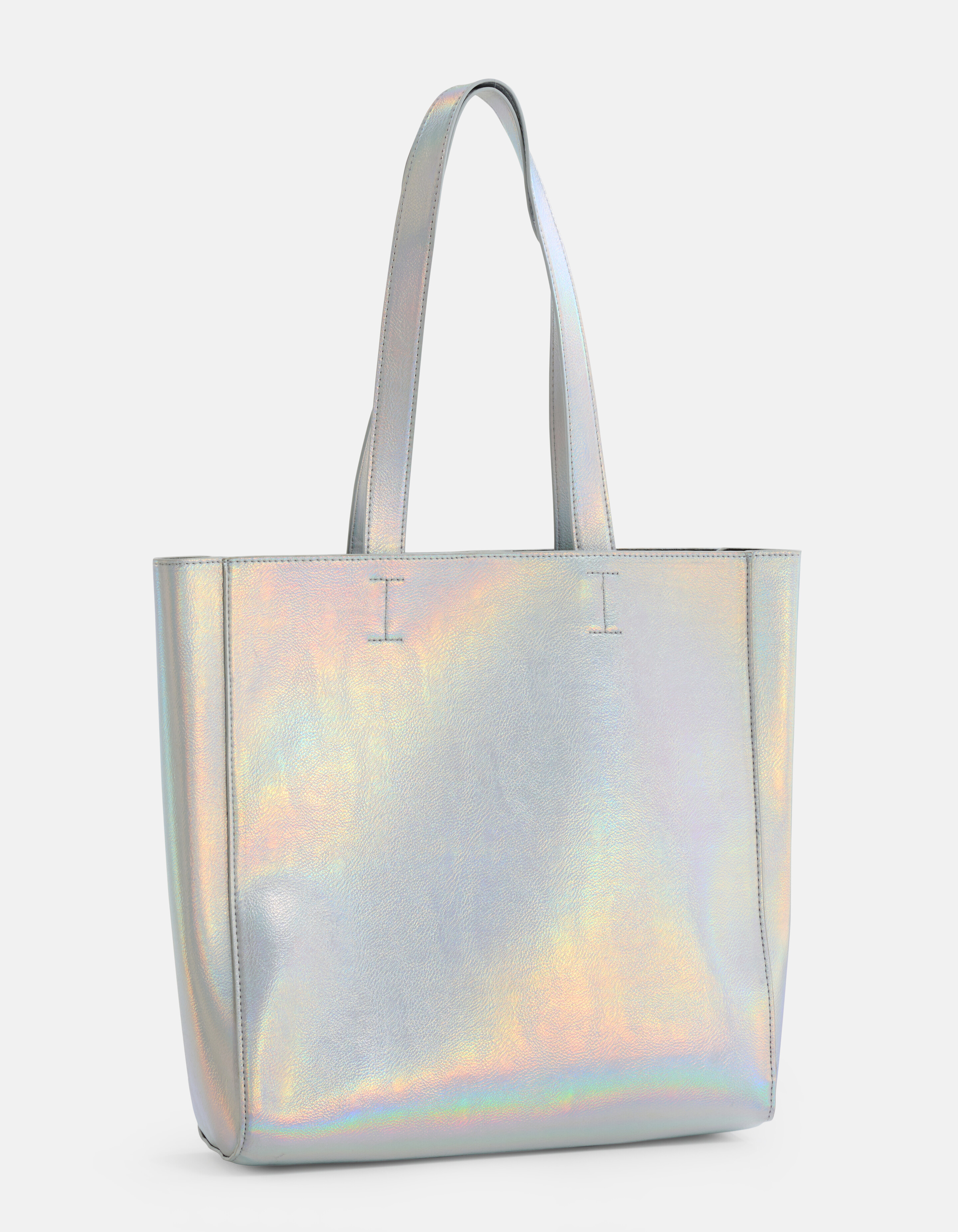 Metallic Shopper Tasche Silber SHOEBY ACCESSOIRES