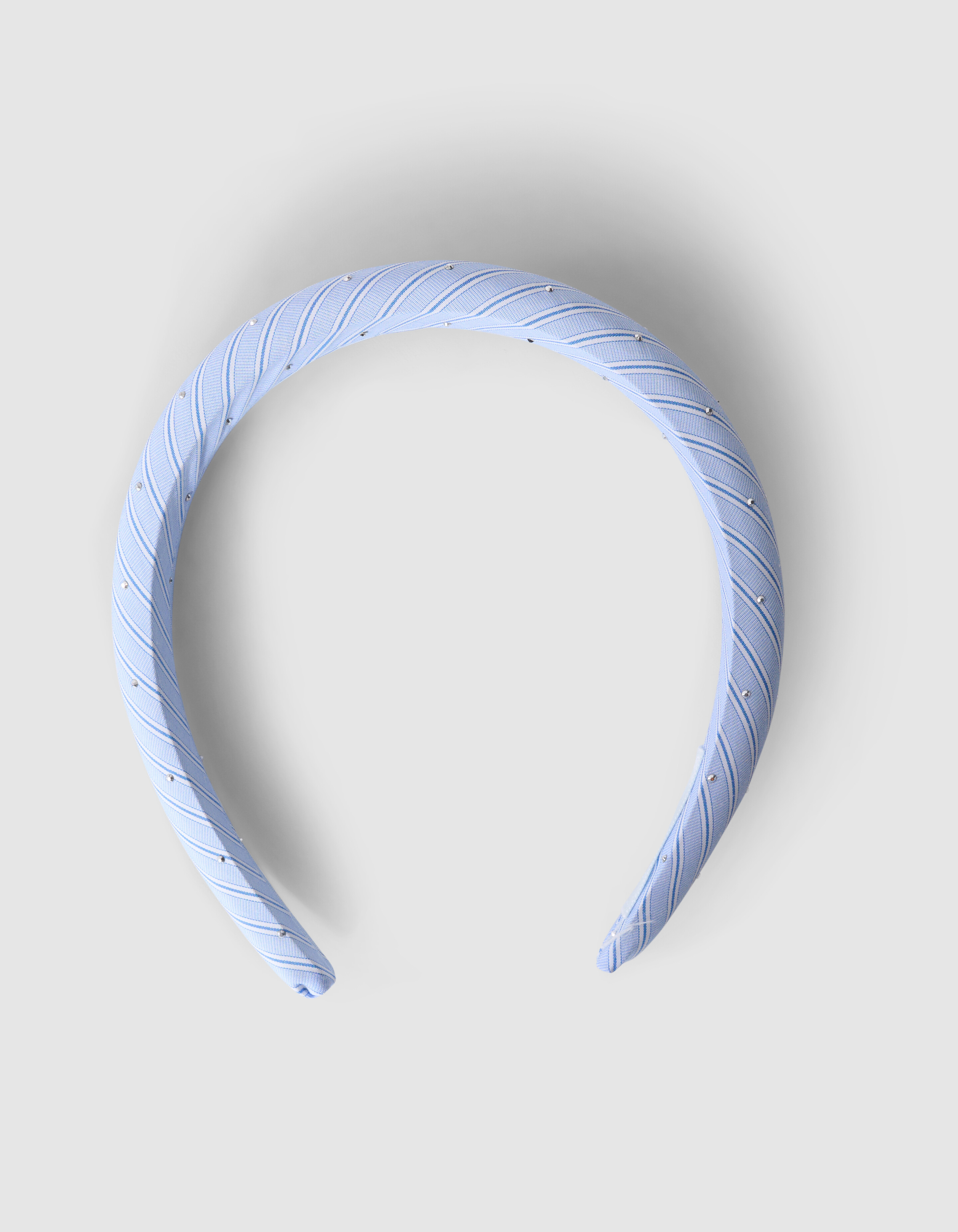 Gestreiftes Strass-Haarband Hellblau SHOEBY GIRLS