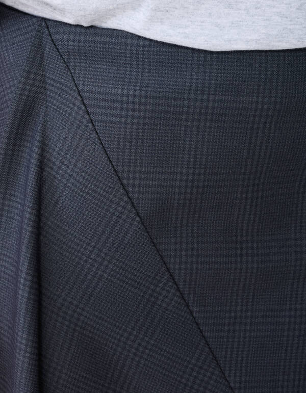 Maxirock mit Karomuster Dunkelgrau SHOEBY WOMEN