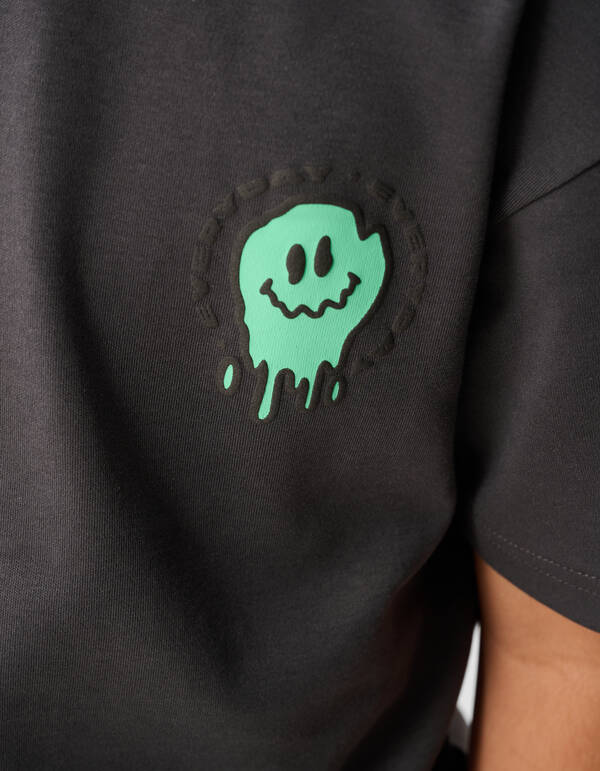 Farbe Smiley-T-Shirt Dunkelgrau SHOEBY BOYS