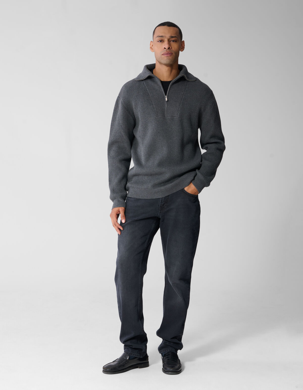 Relaxed Sailor Pullover Grau SHOEBY MEN