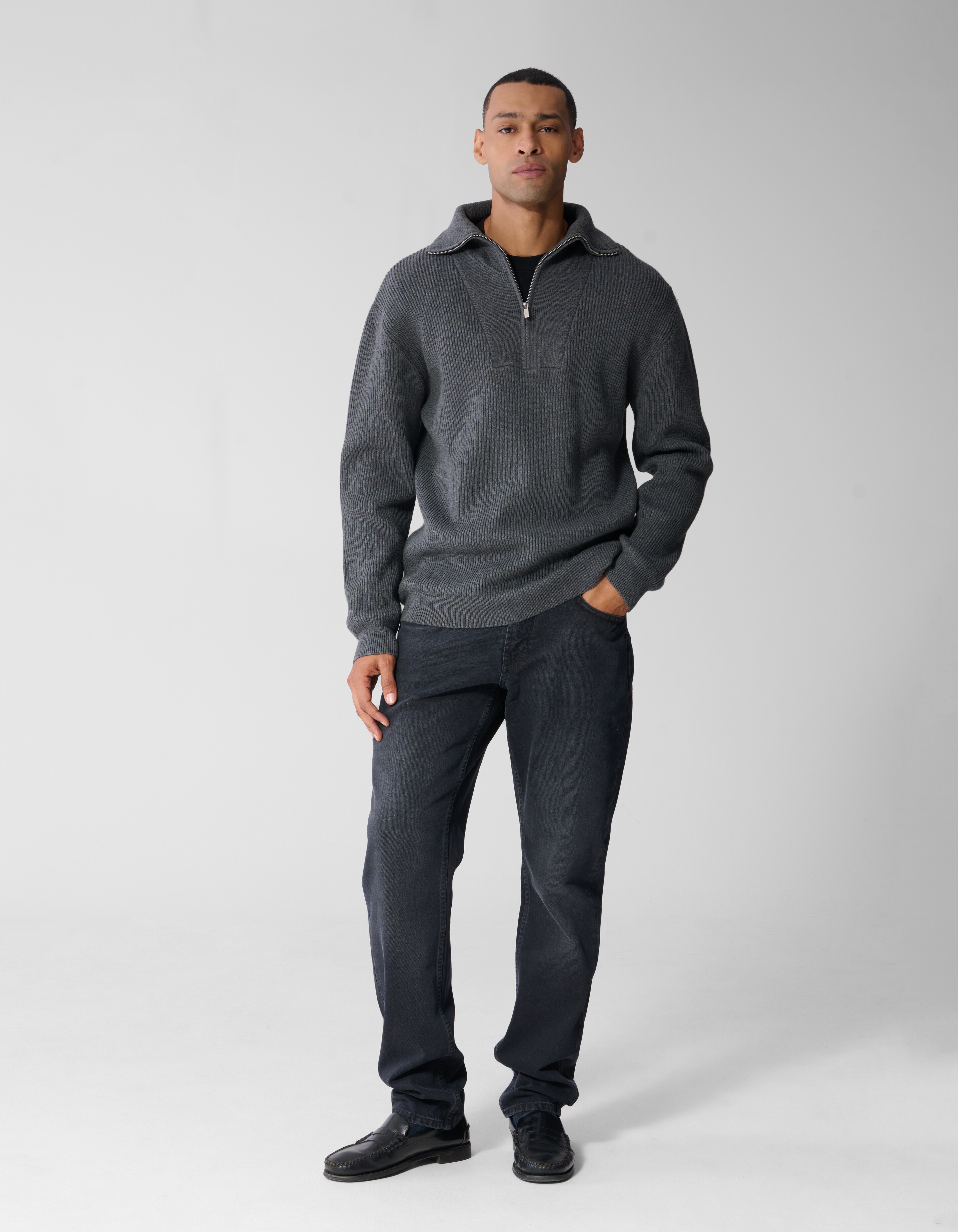 Relaxed Sailor Pullover Grau SHOEBY MEN