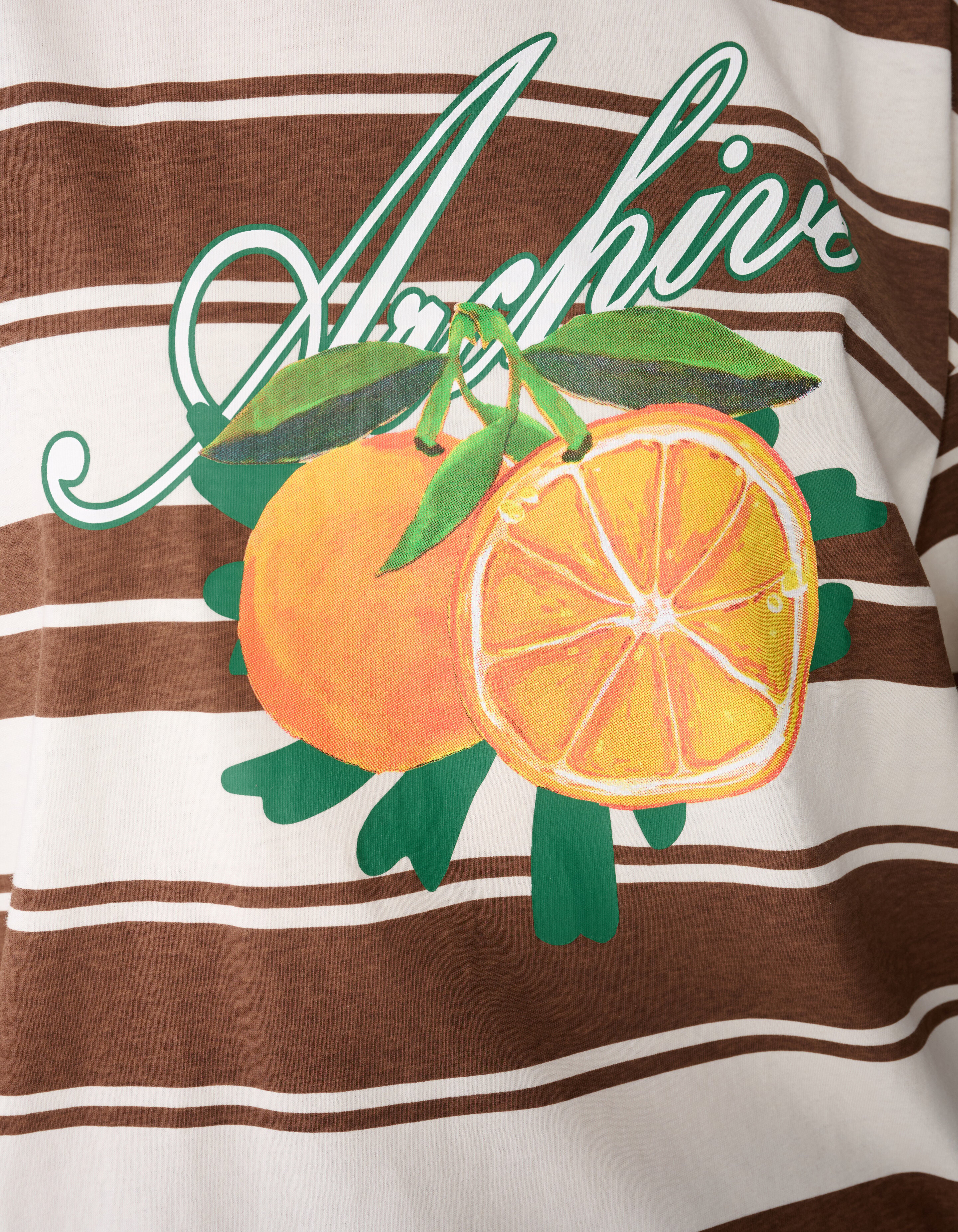 Gestreiftes Kunstwerk T-Shirt Braun SHOEBY WOMEN